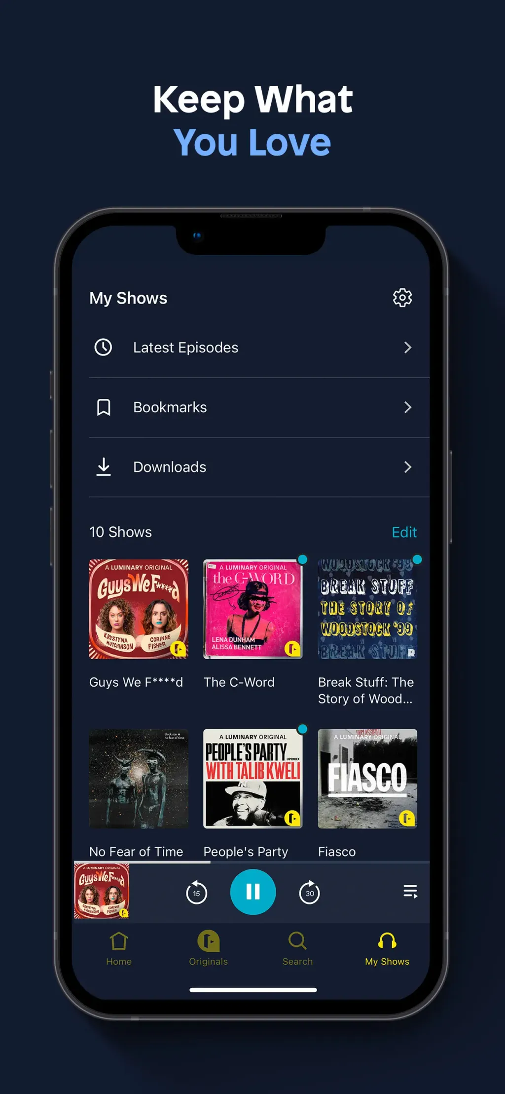 Luminary Podcasts & Originals App Store screenshot 6