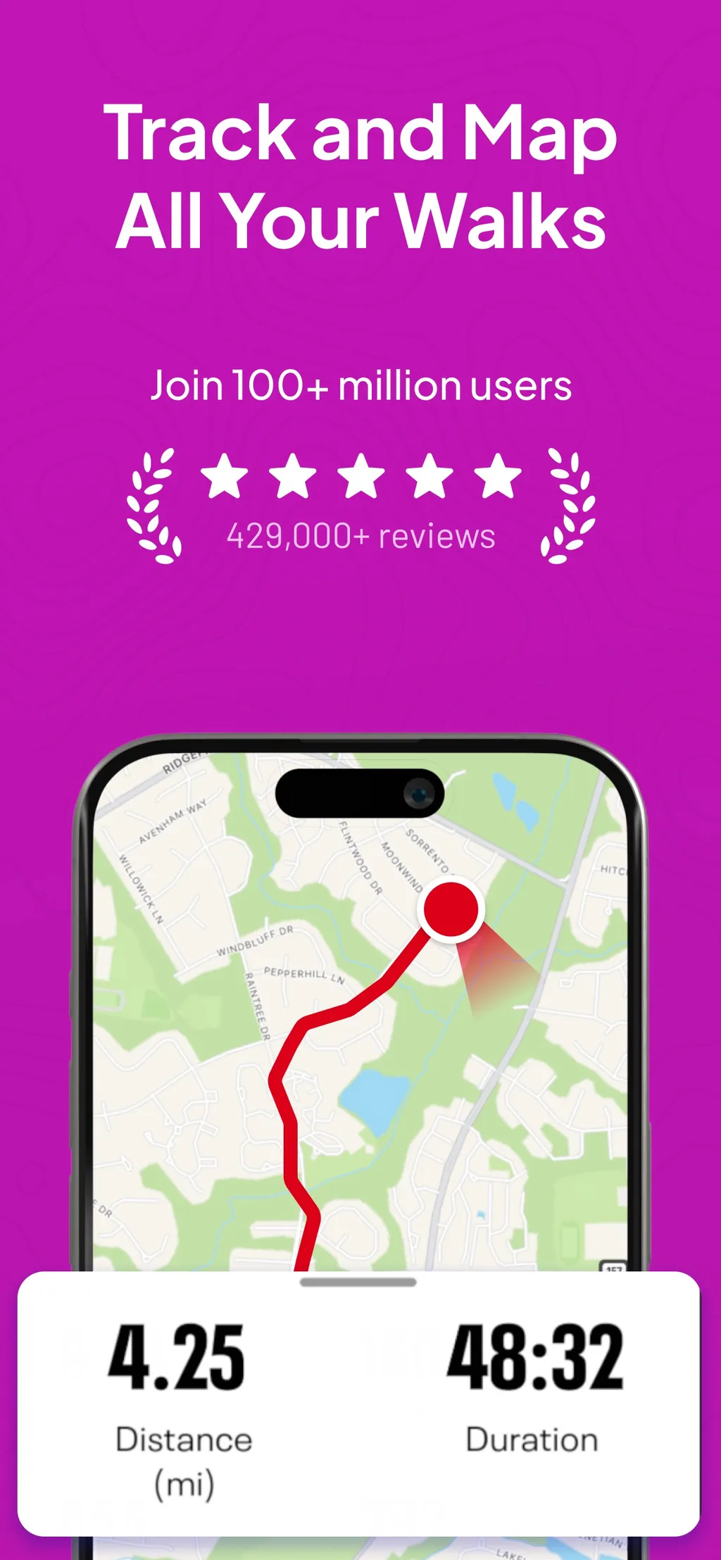 Map My Walk: Walking Tracker App Store screenshot 1