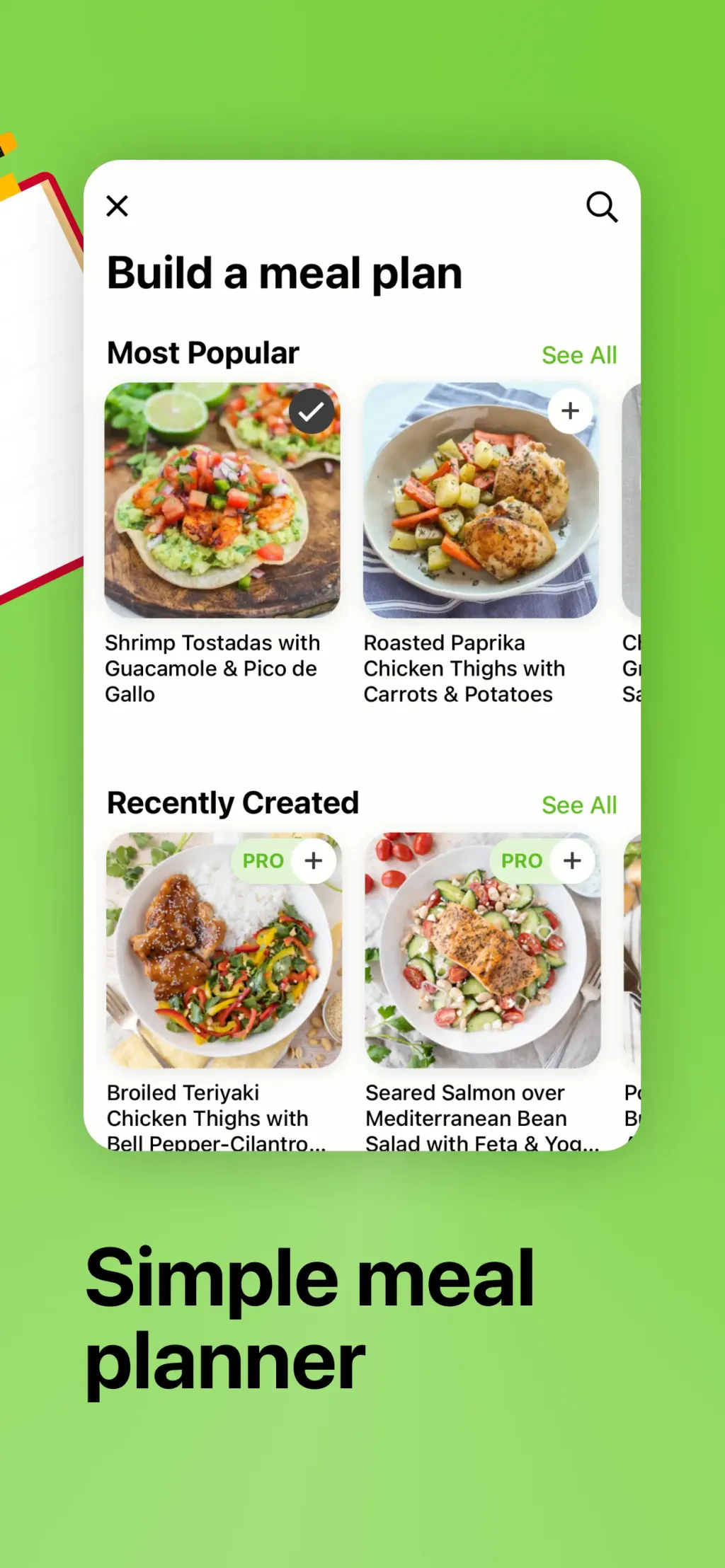 Mealime Meal Plans & Recipes screenshot 1