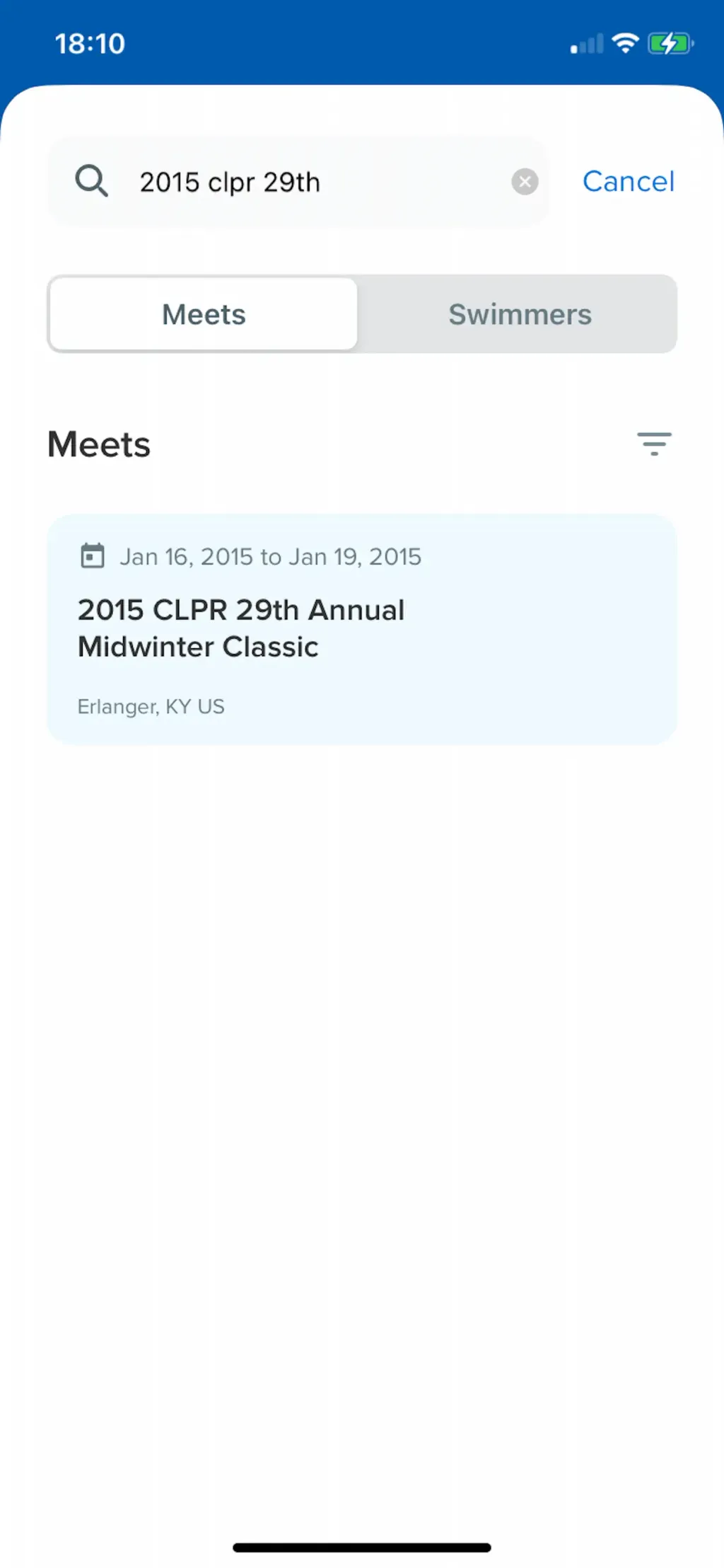 Meet Mobile: Swim App Store screenshot 1