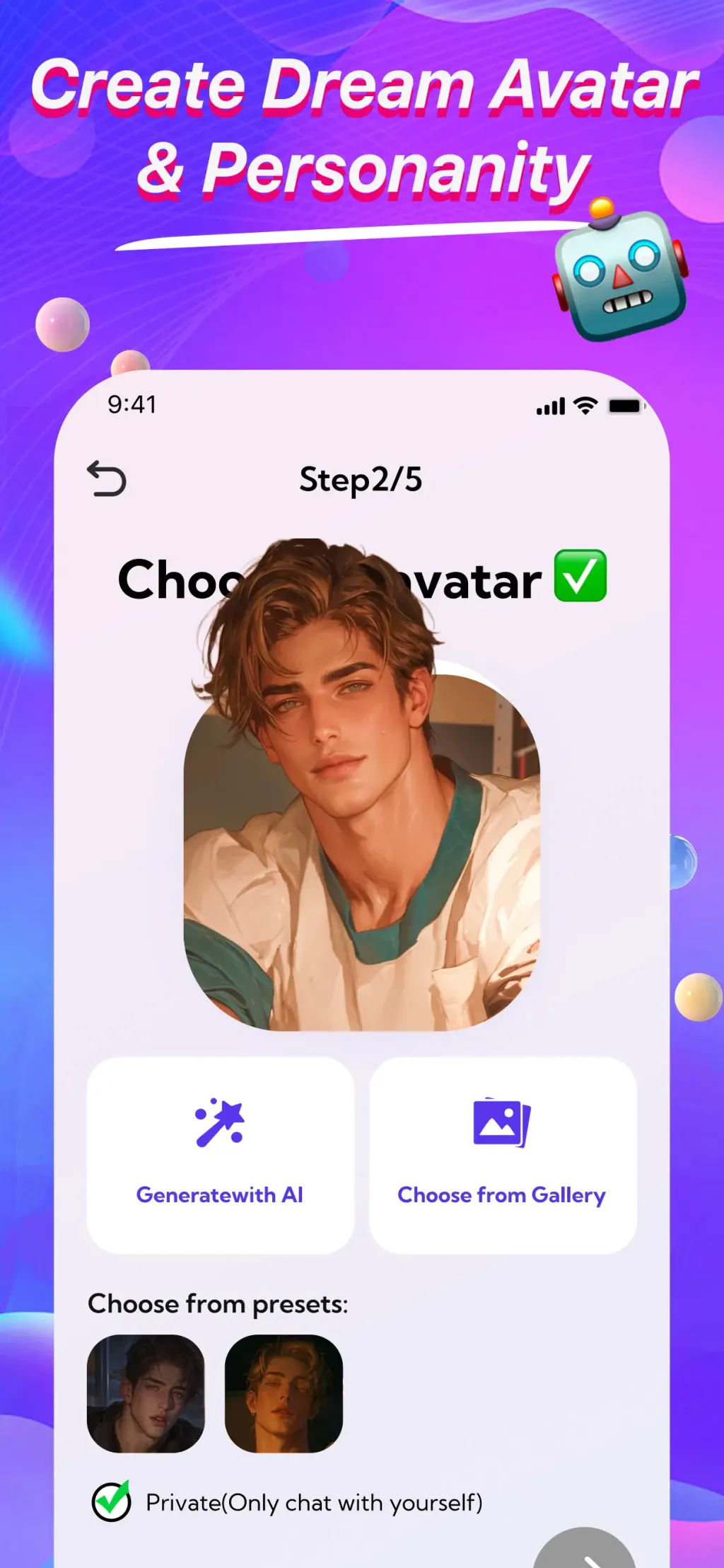MeetAI:Chat with AI Friend App Store screenshot 3