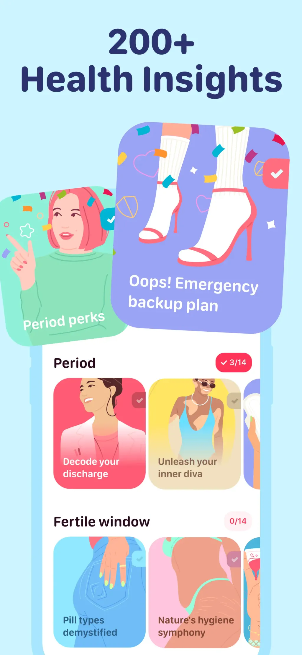 My period calendar Pinkllama App Store screenshot 3