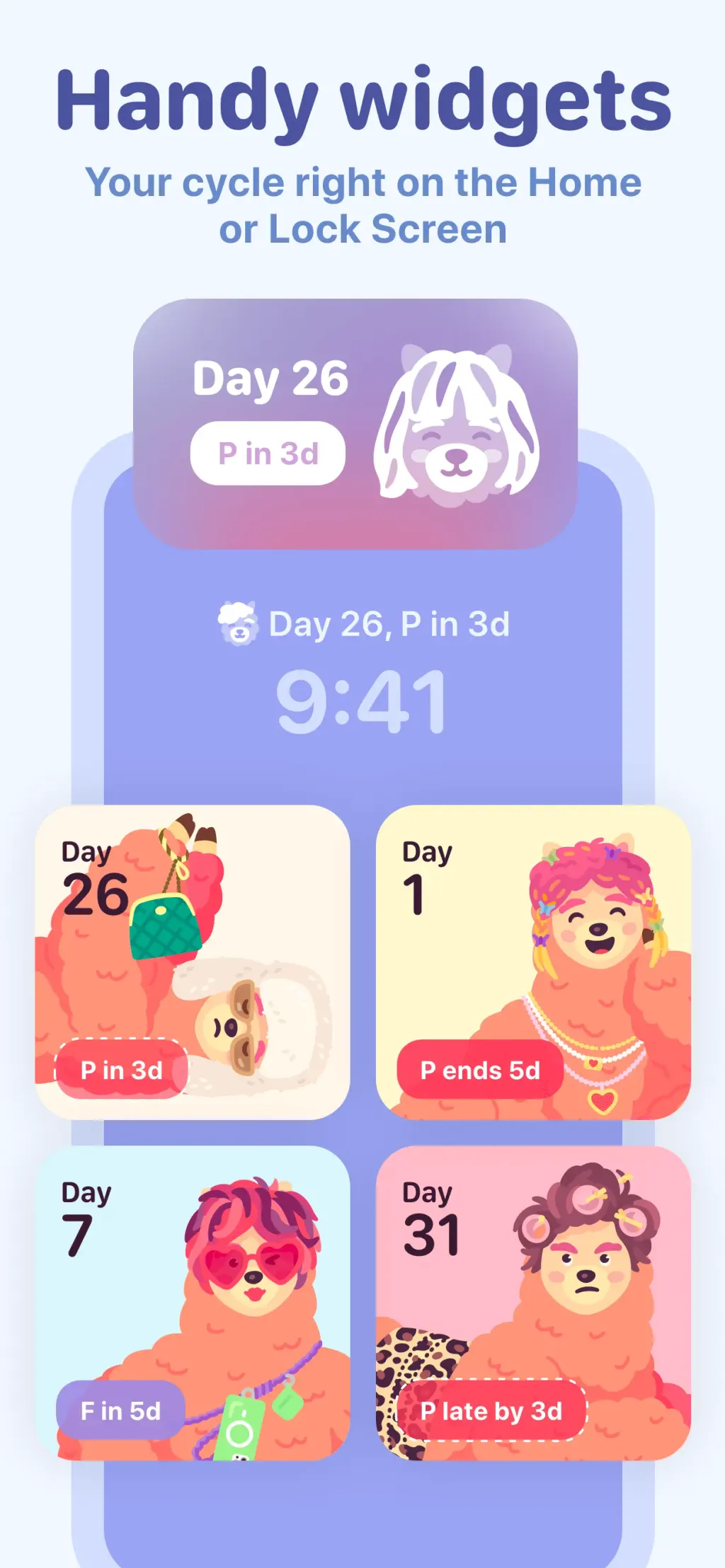 My period calendar Pinkllama App Store screenshot 5