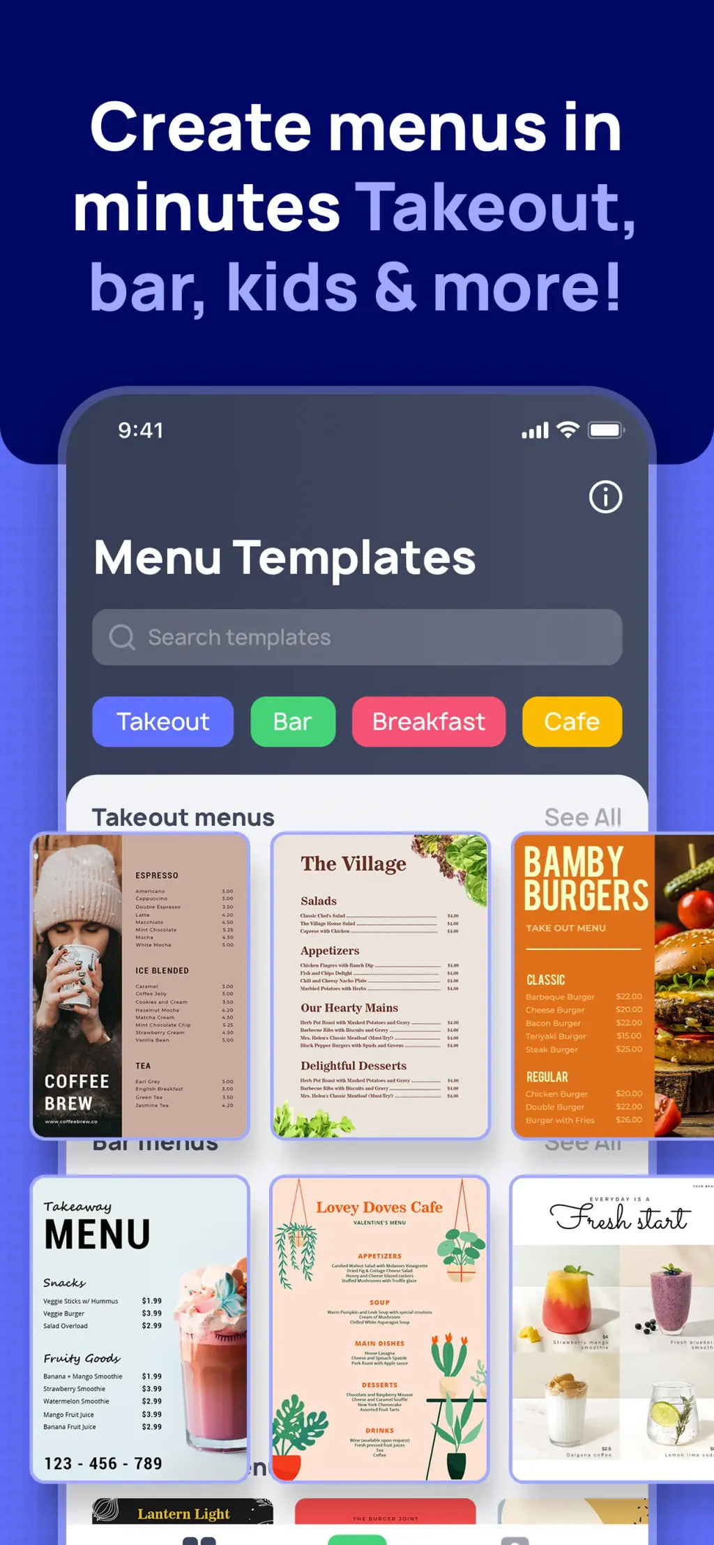 Menu Maker: Design Creator App Store screenshot 2