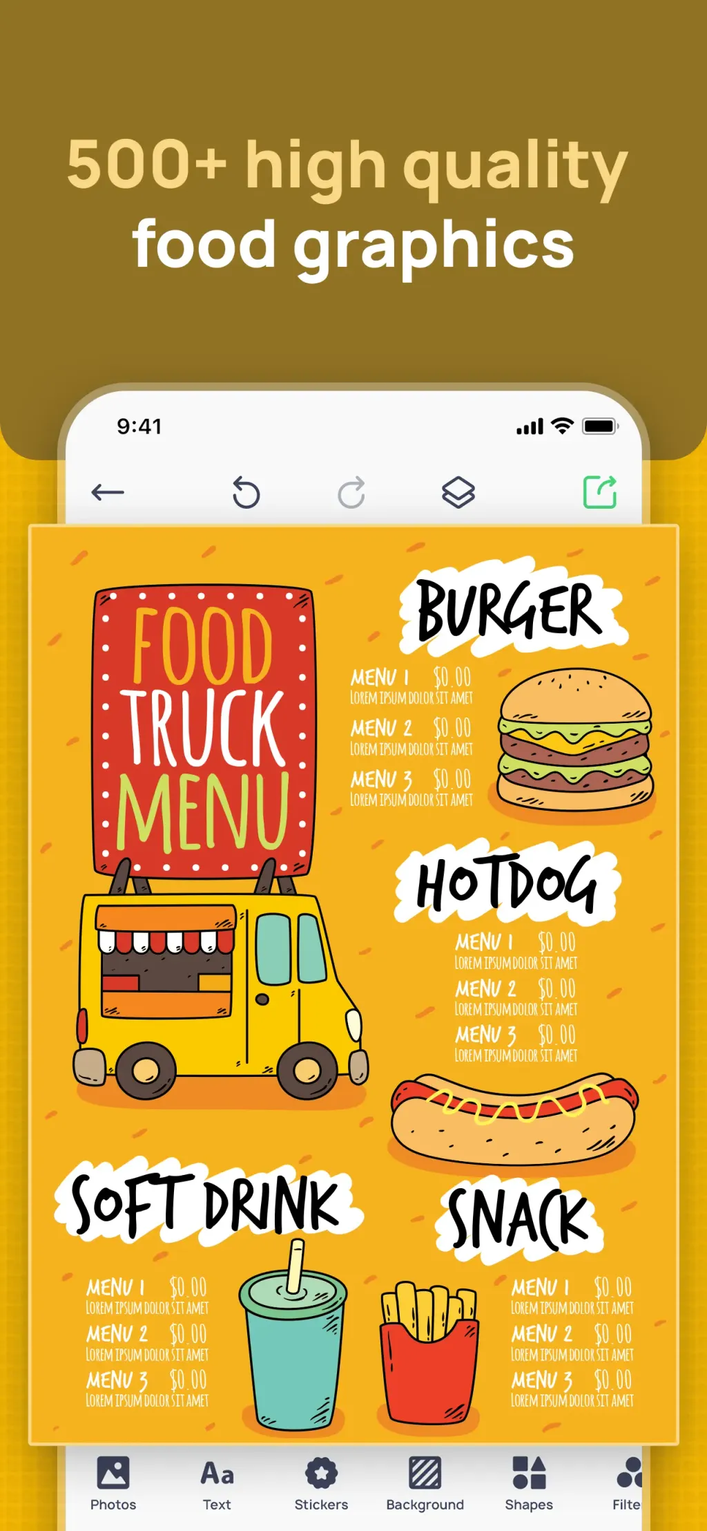 Menu Maker: Design Creator App Store screenshot 4