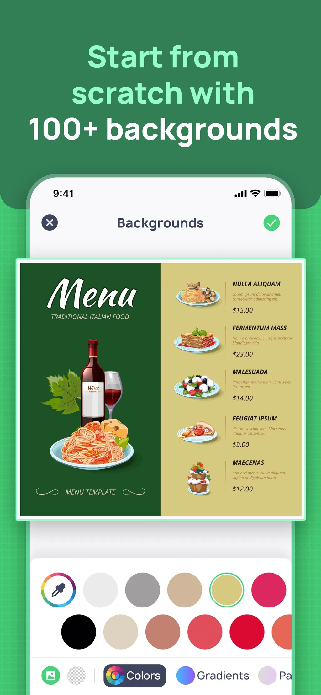 Menu Maker: Design Creator App Store screenshot 5
