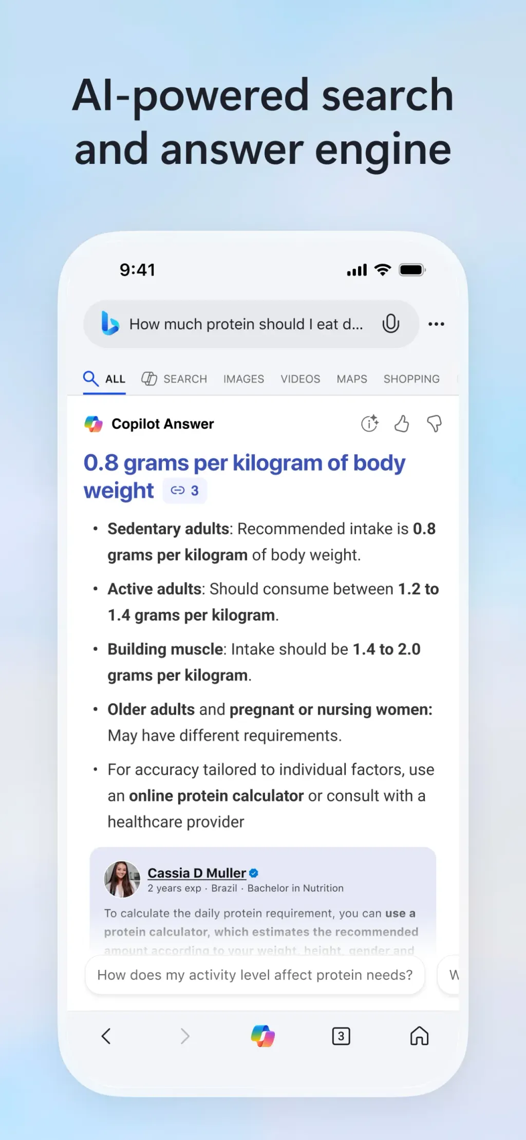 Microsoft Bing Search App Store screenshot 1