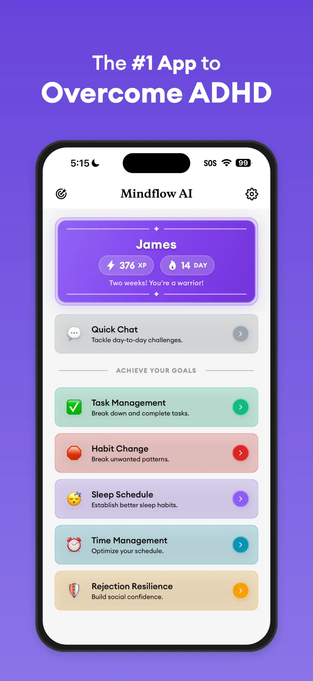 Mindflow AI: Overcome ADHD App Store screenshot 1