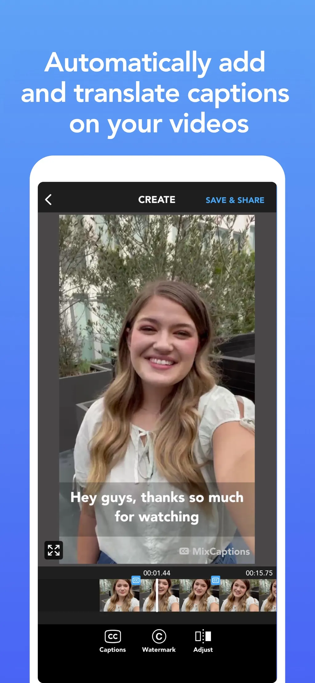 MixCaptions: Video Captions App Store screenshot 1