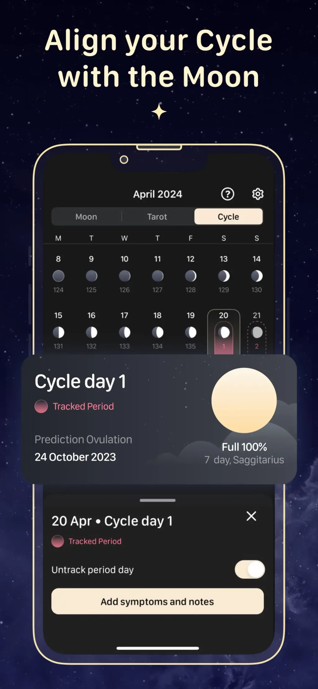 Moon Calendar — MoonX App Store screenshot 4