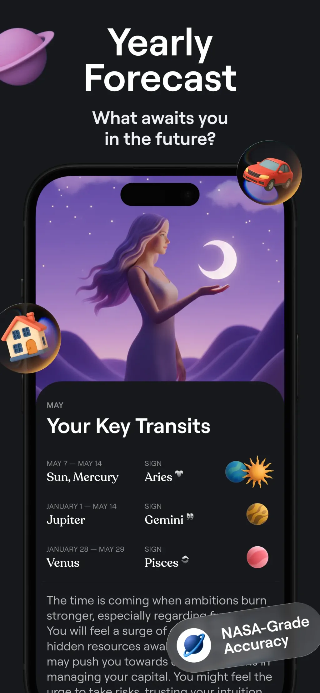 Moonly: Moon Phases & Calendar screenshot 1