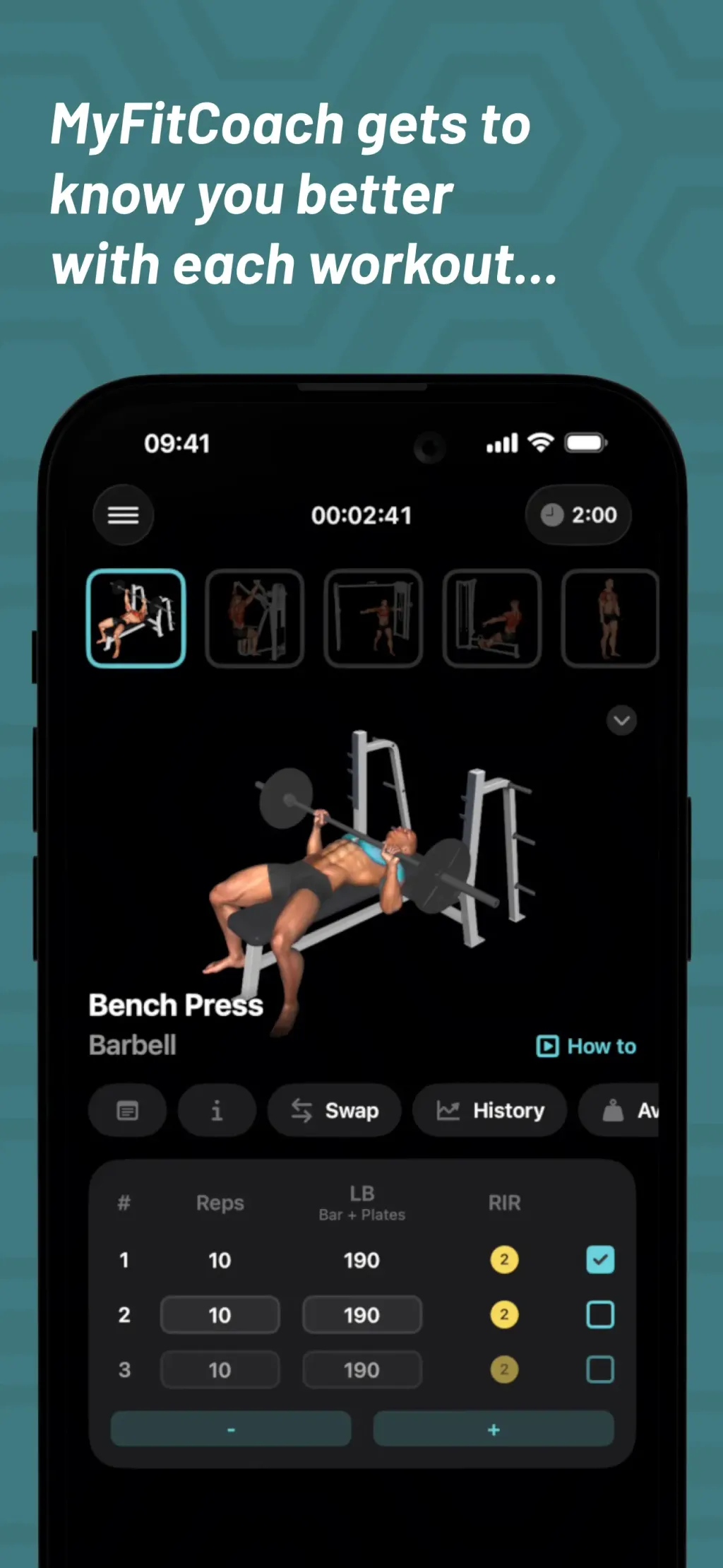 MyFitCoach - Workout Planner App Store screenshot 3