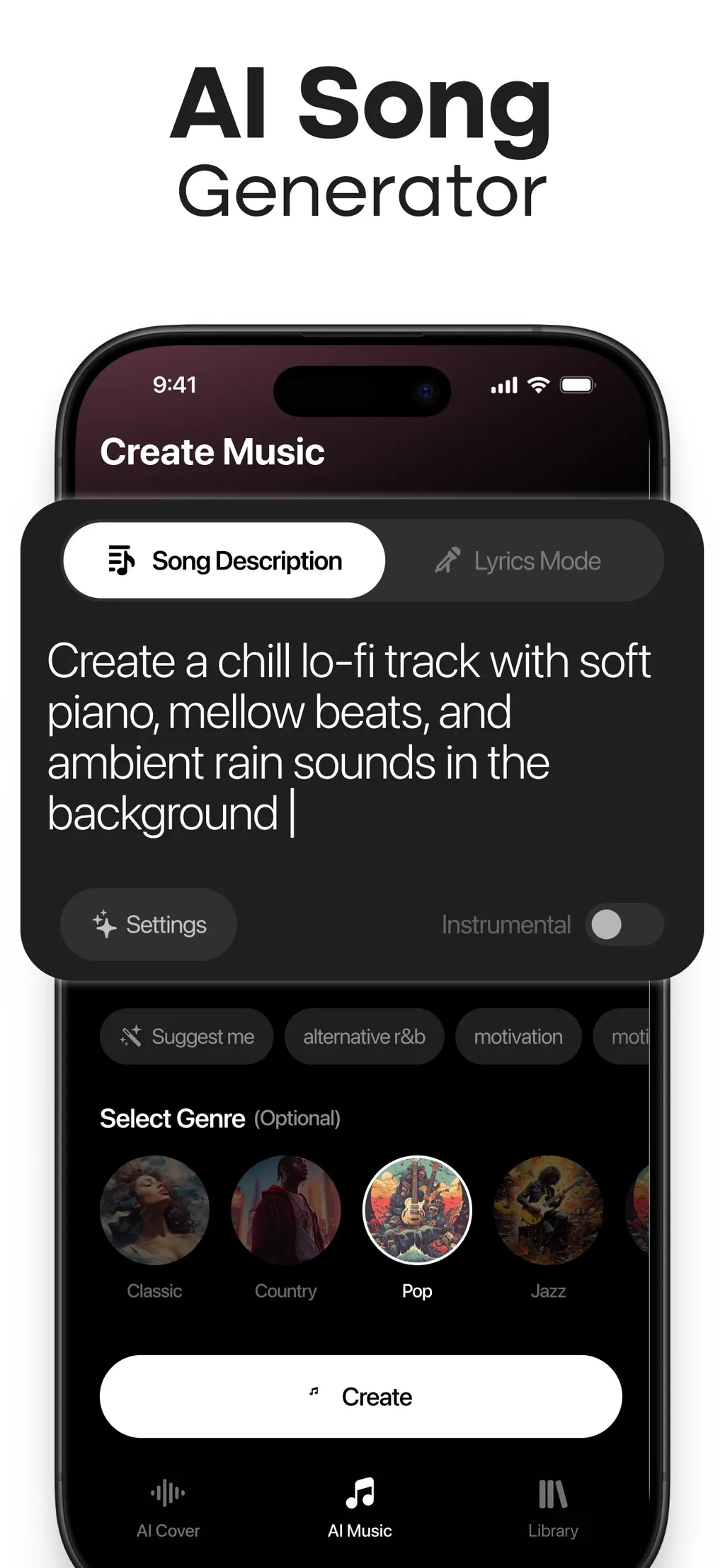 MyTunes : AI Music Generator screenshot 1