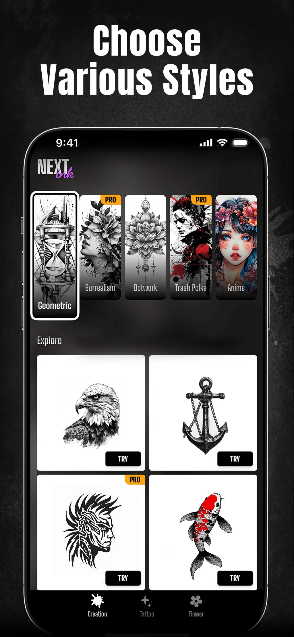 Next Ink: AI Tattoo Design App Store screenshot 8