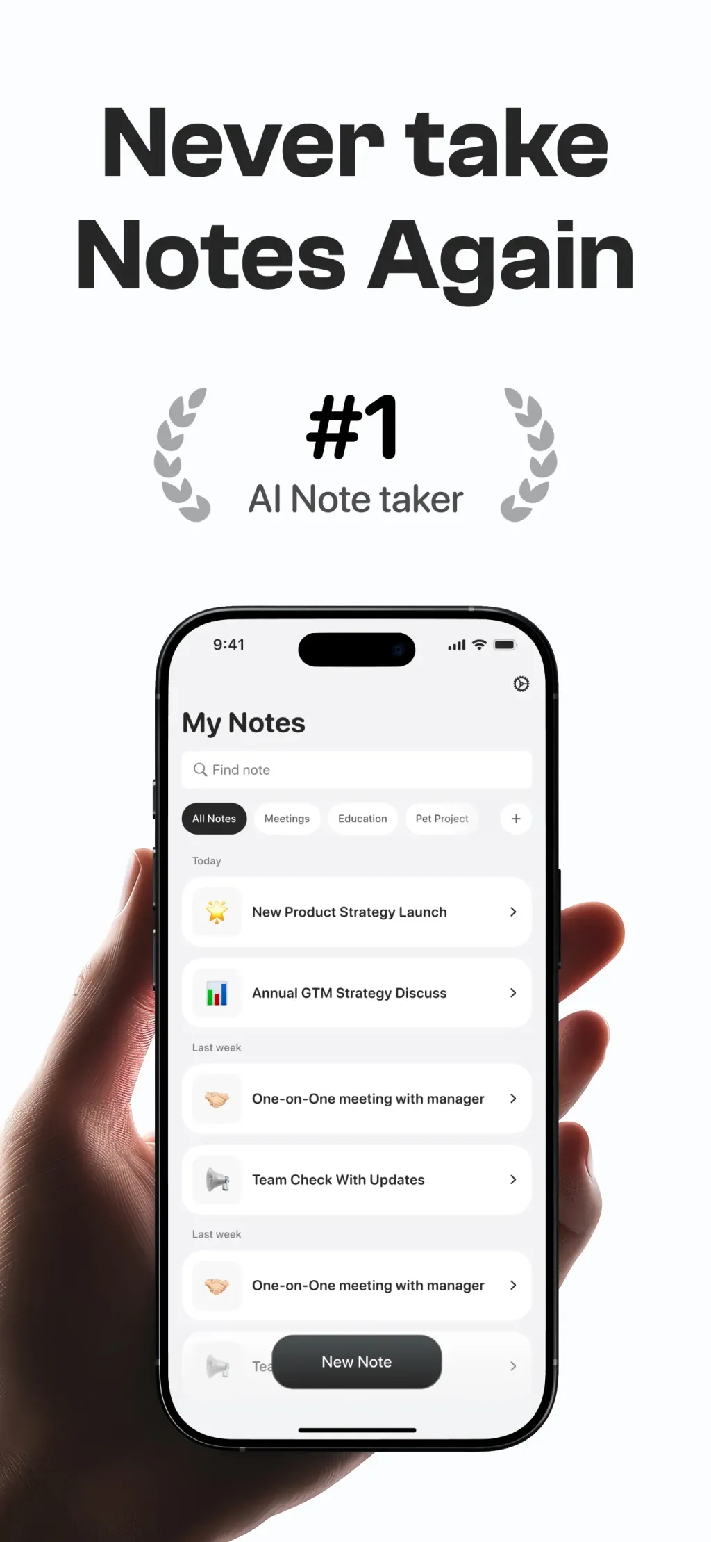 Notee: AI Note Taker screenshot 1