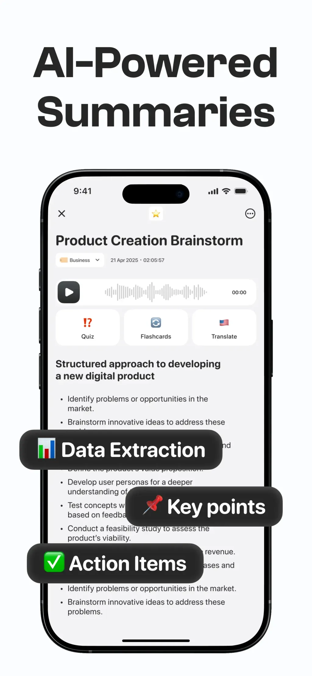 Notee: AI Note Taker App Store screenshot 3