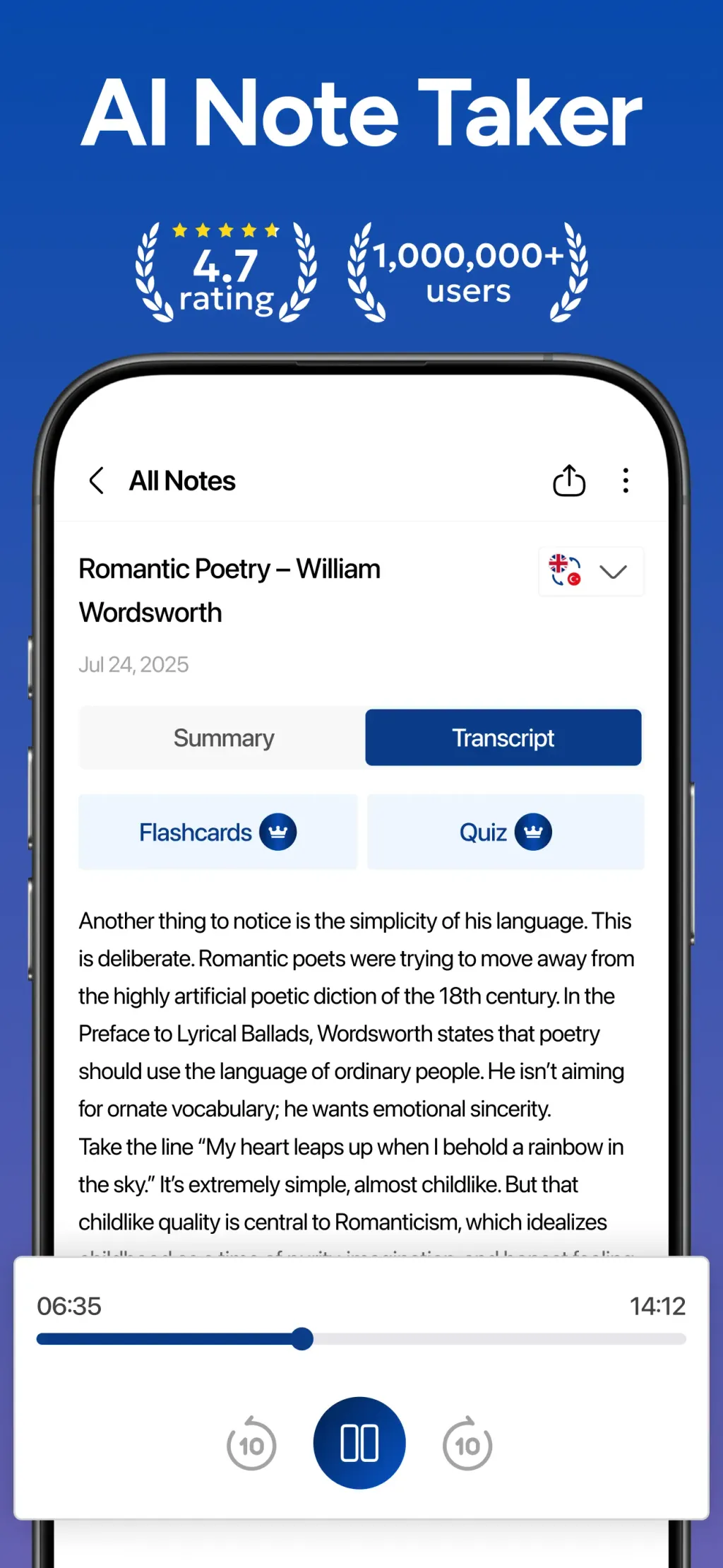 AI Note Taker - NotebookAI App Store screenshot 1