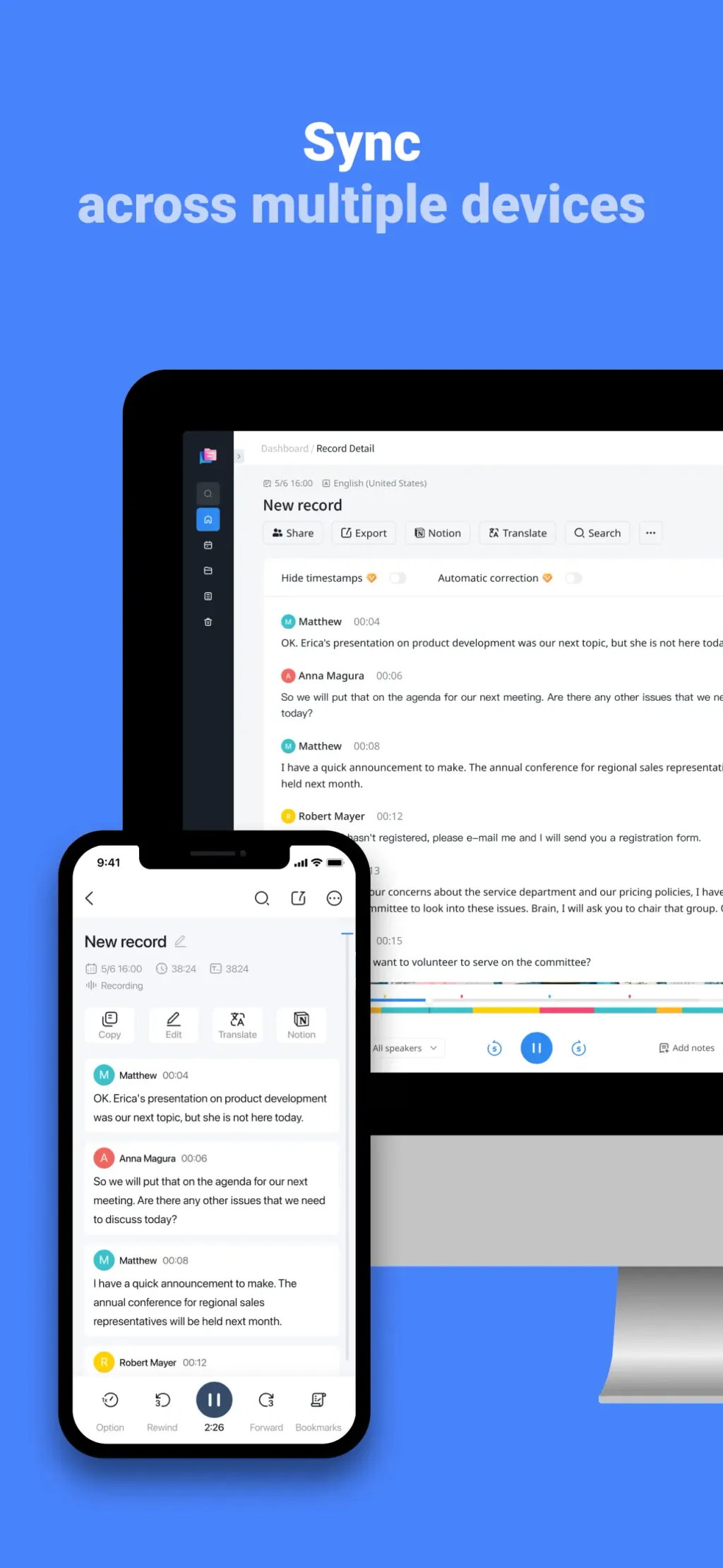 Notta Transcribe Voice to Text App Store screenshot 5