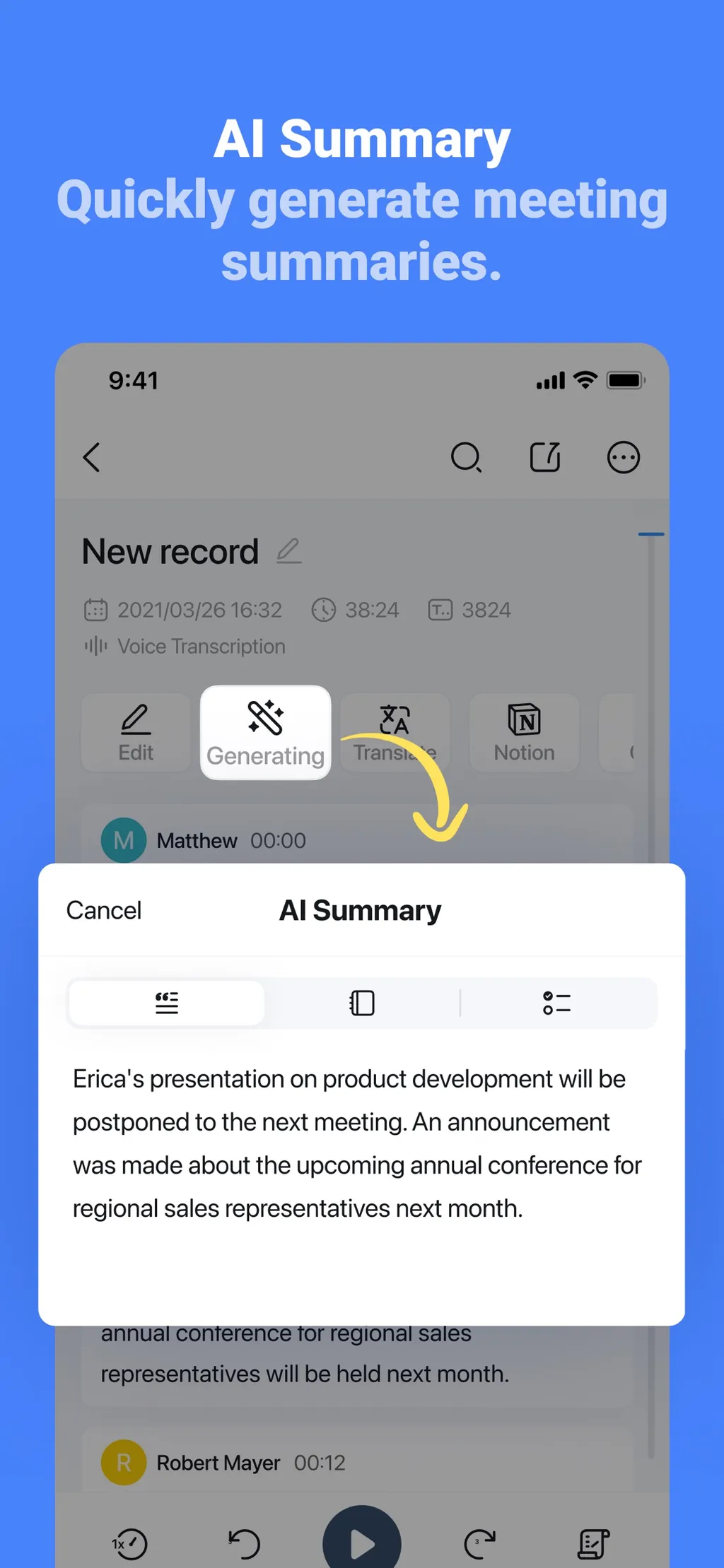 Notta Transcribe Voice to Text App Store screenshot 9