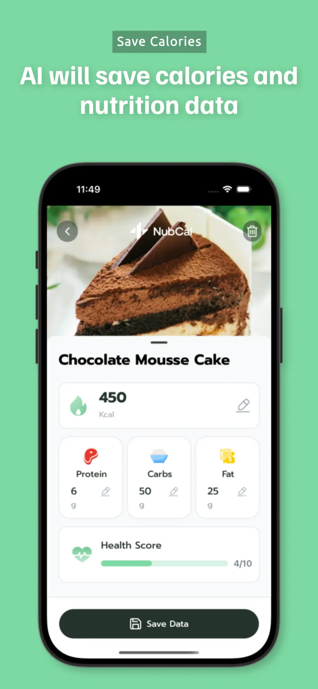 NubCal: AI Calorie Calculator App Store screenshot 4