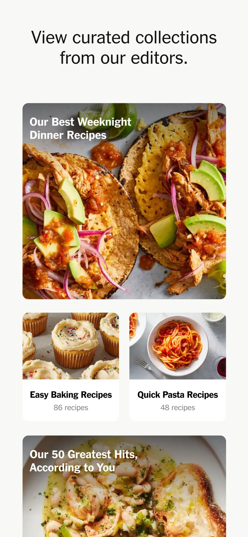 NYT Cooking: Quick Tasty Meals screenshot 1