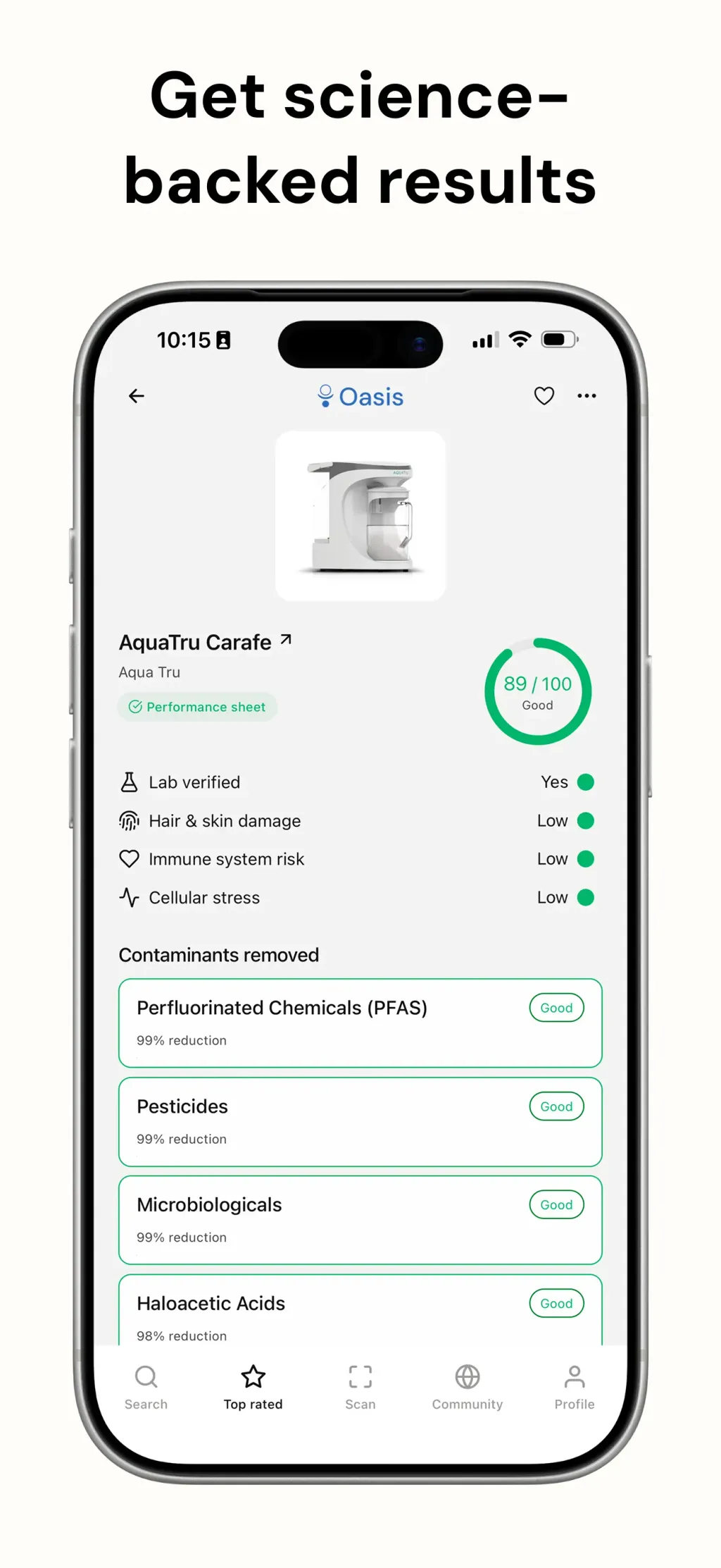 Oasis – What's Healthy App Store screenshot 3