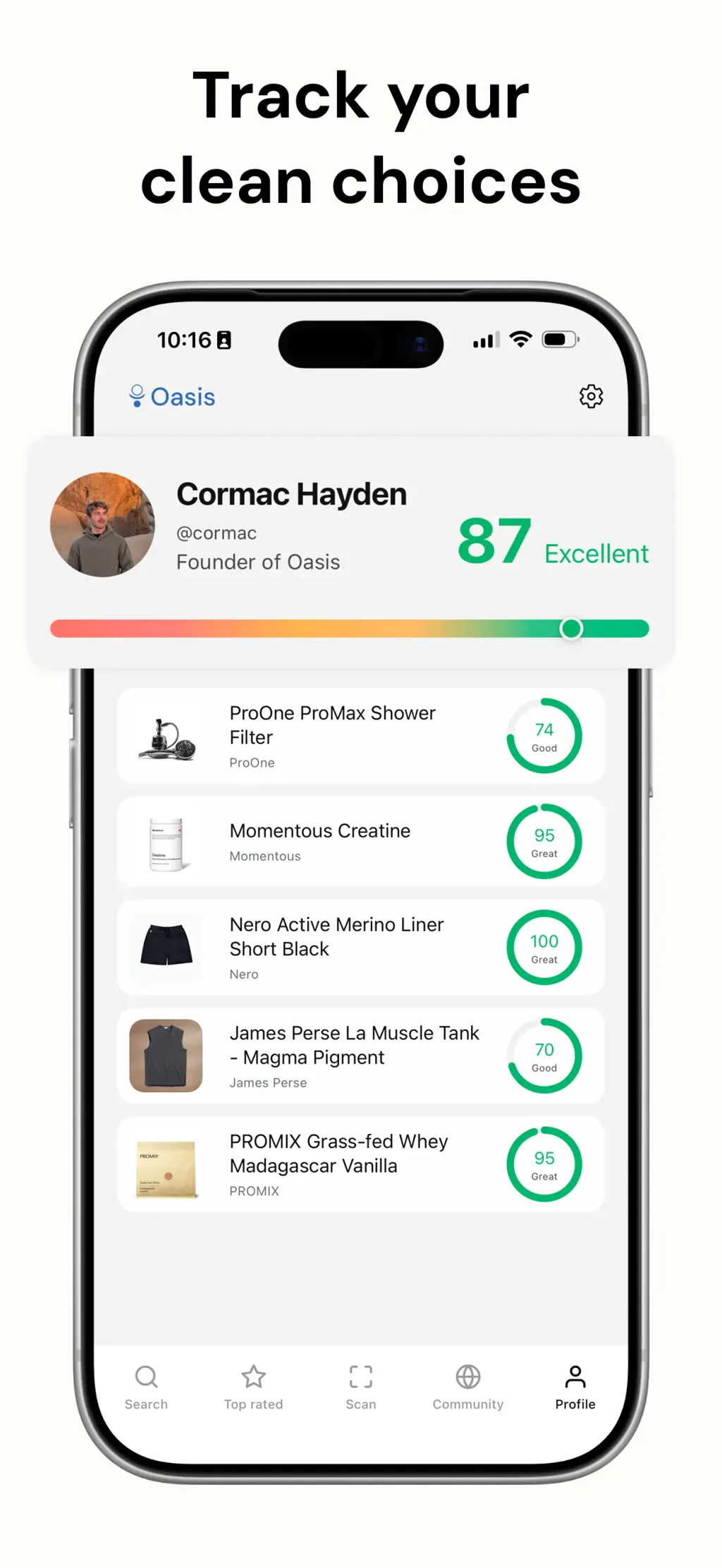 Oasis – What's Healthy App Store screenshot 4