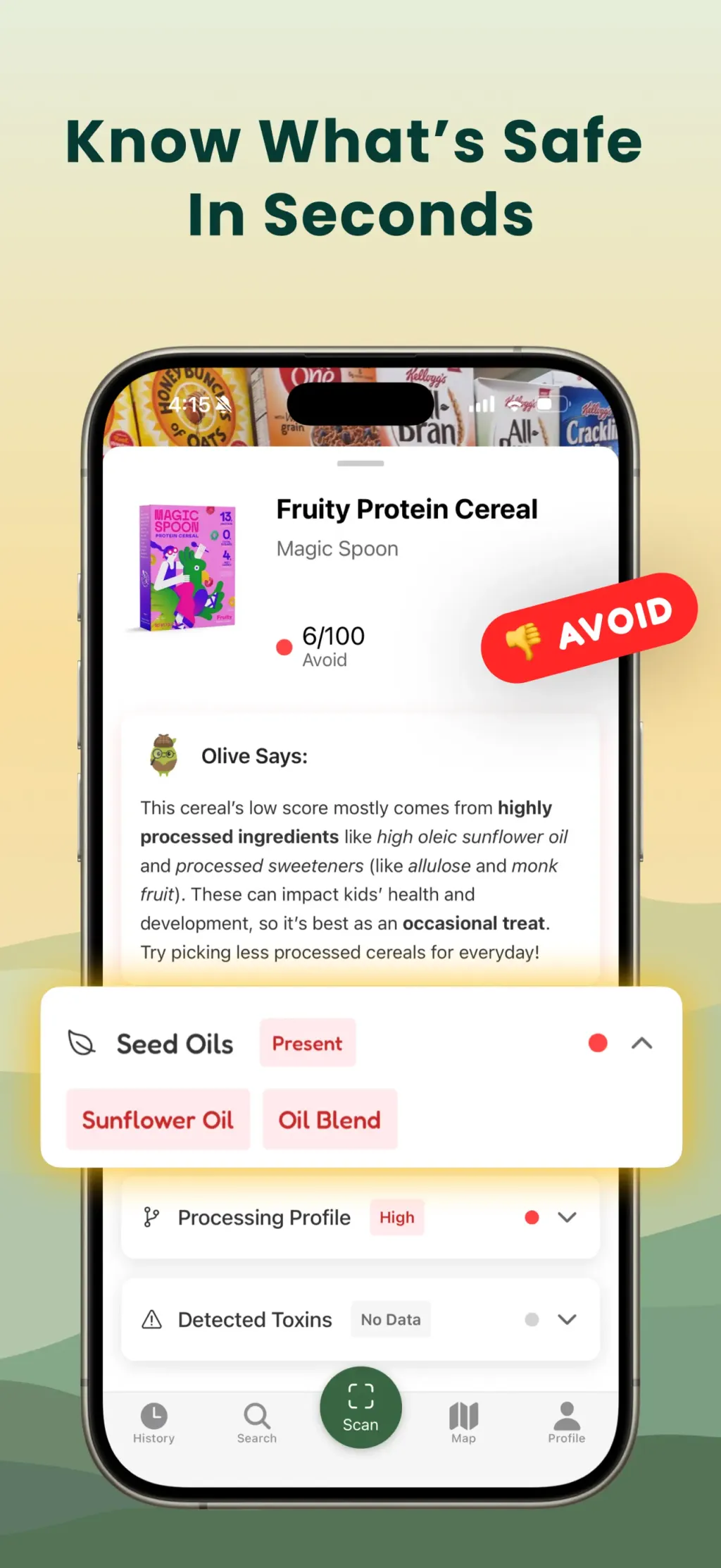 Olive - Holistic Food Scanner App Store screenshot 3