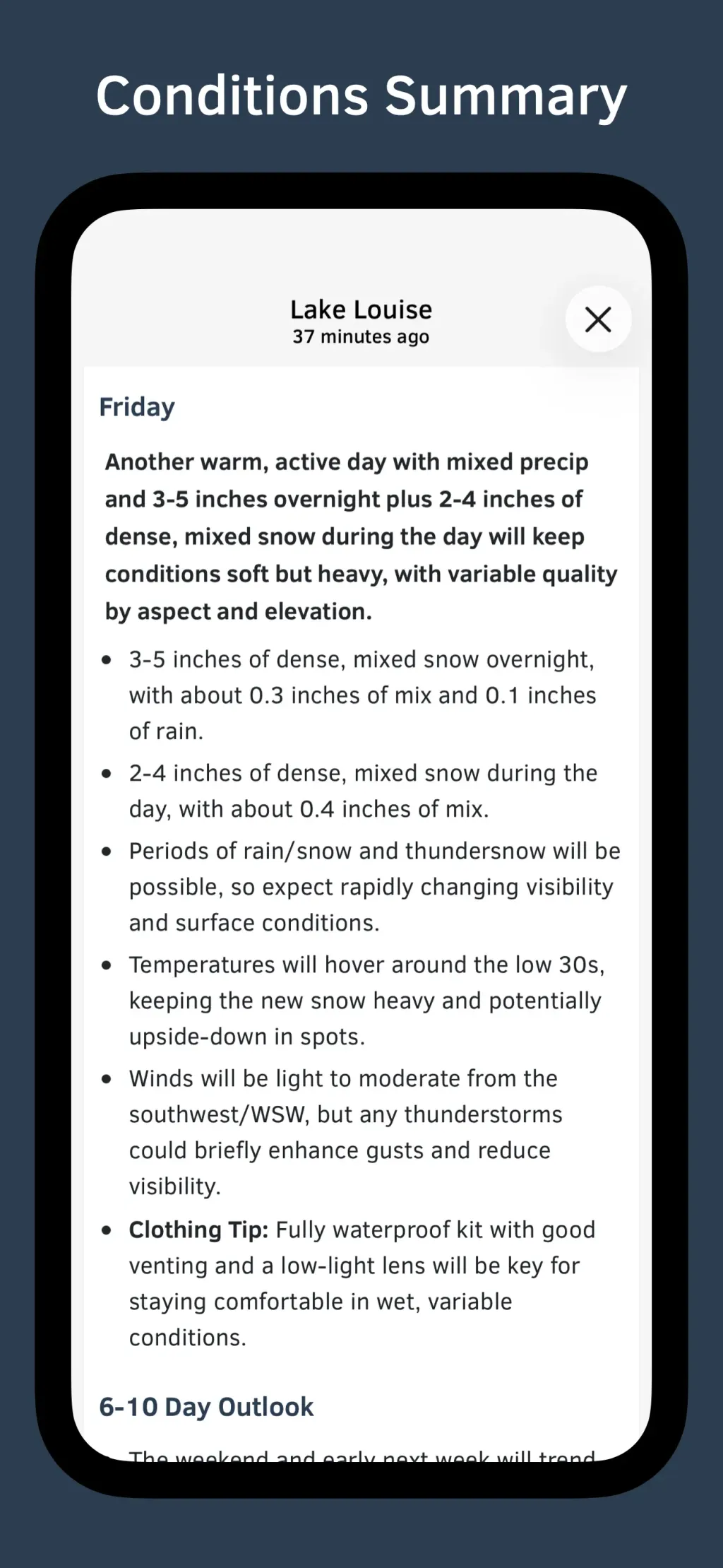 OpenSnow App Store screenshot 7