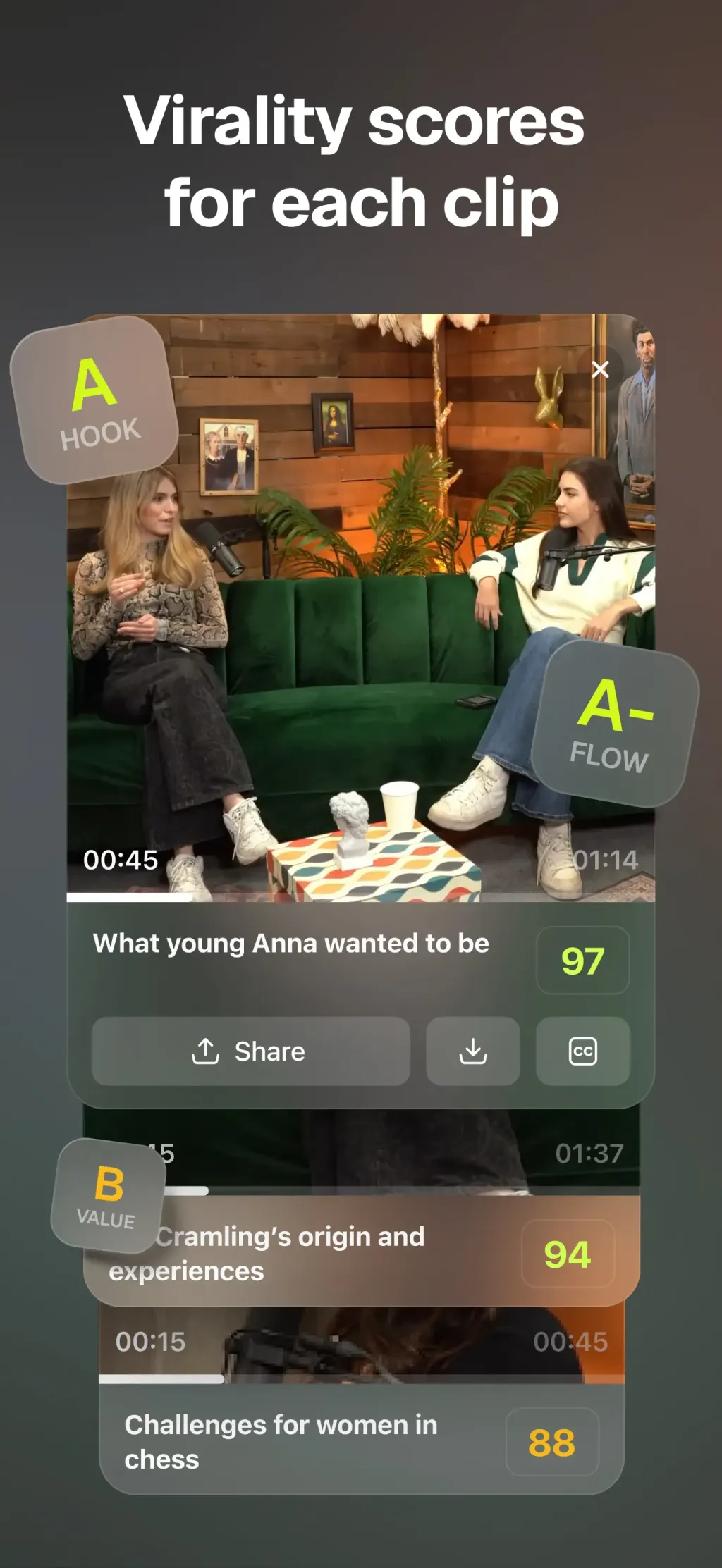 OpusClip - AI video clipping App Store screenshot 4