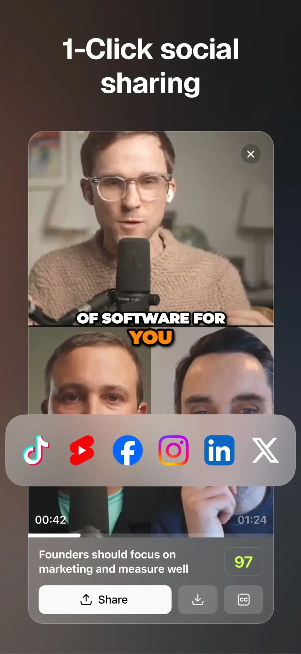 OpusClip - AI video clipping App Store screenshot 8