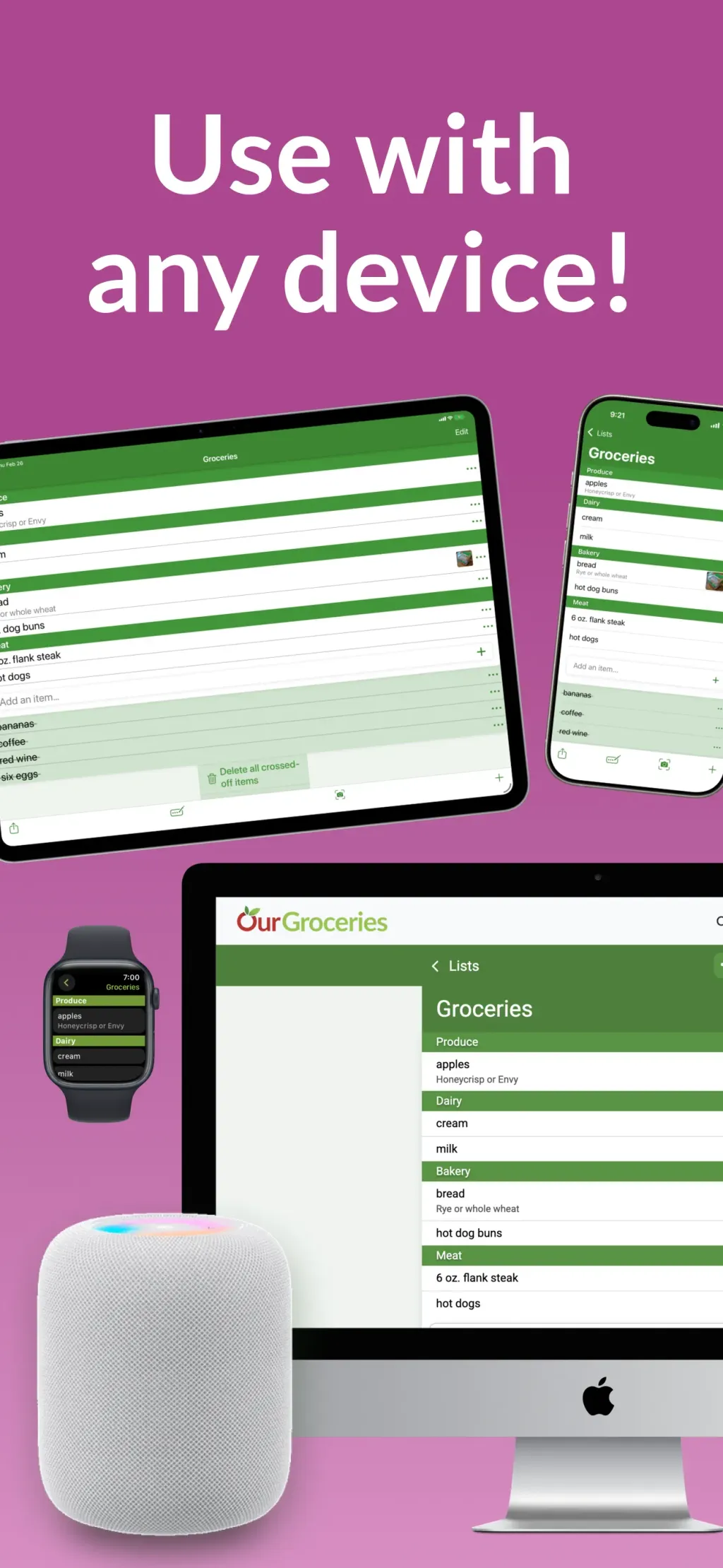 Our Groceries Shopping List App Store screenshot 3