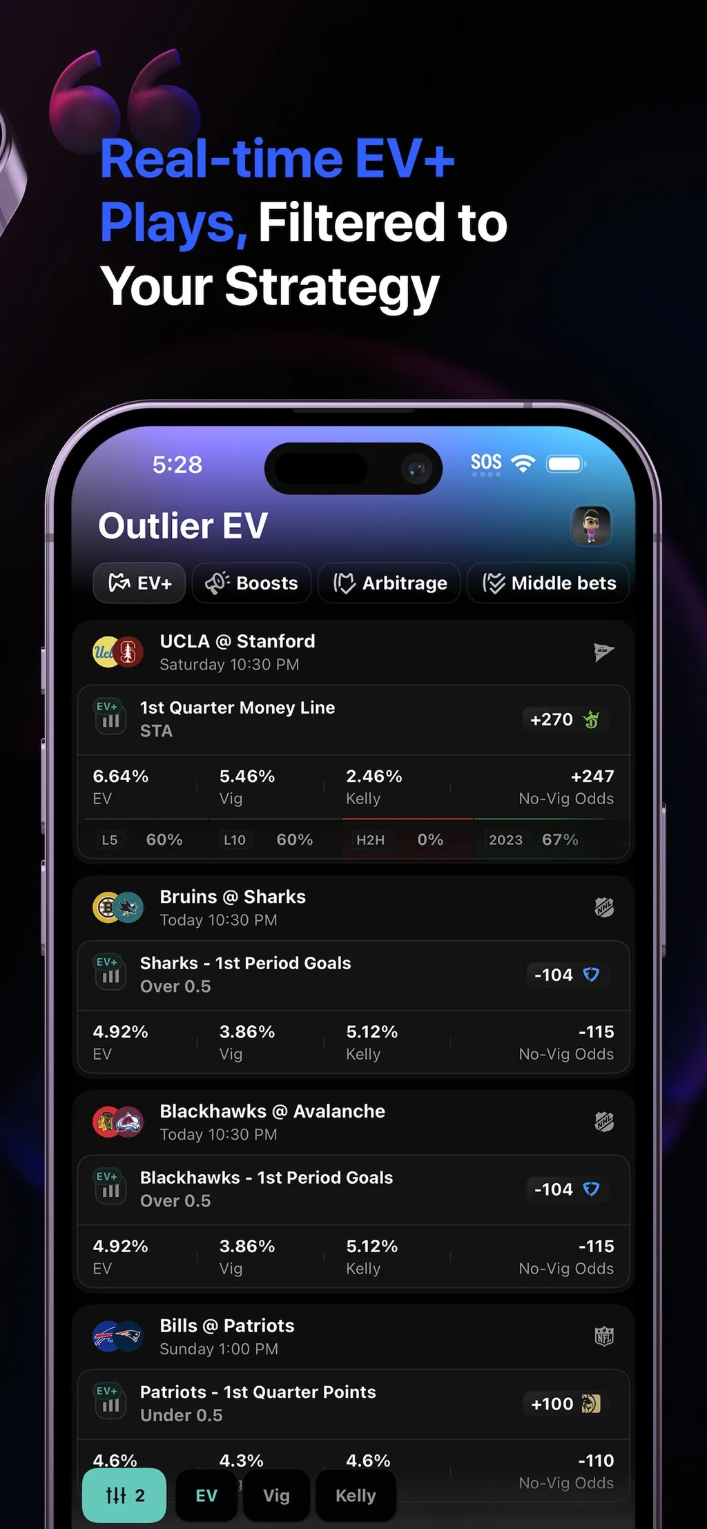 Outlier: Betting Data & Tools screenshot 1