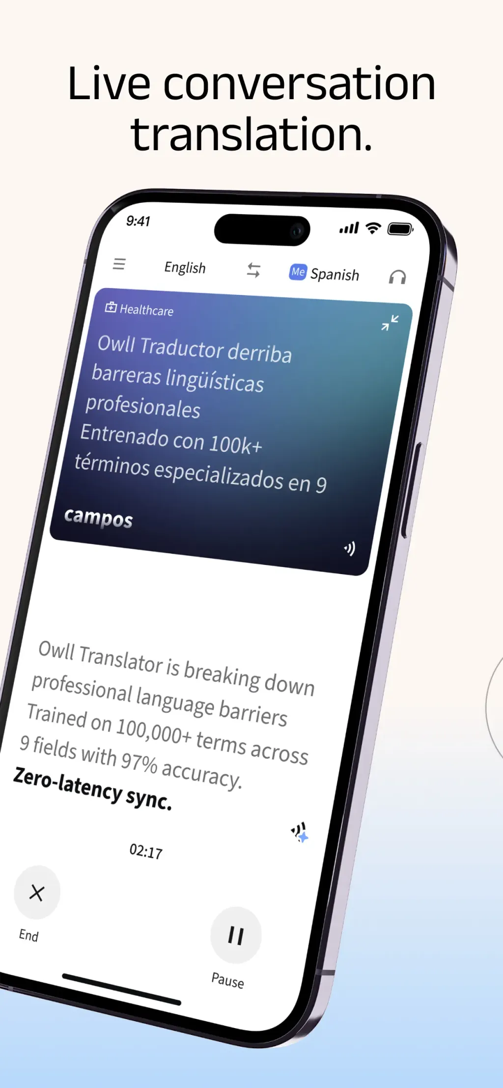 Owll Translator:AI Voice Clone App Store screenshot 2