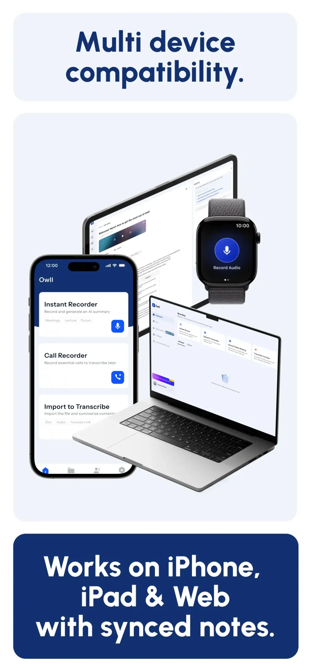 Owll:AI Note Taker & Assistant App Store screenshot 8