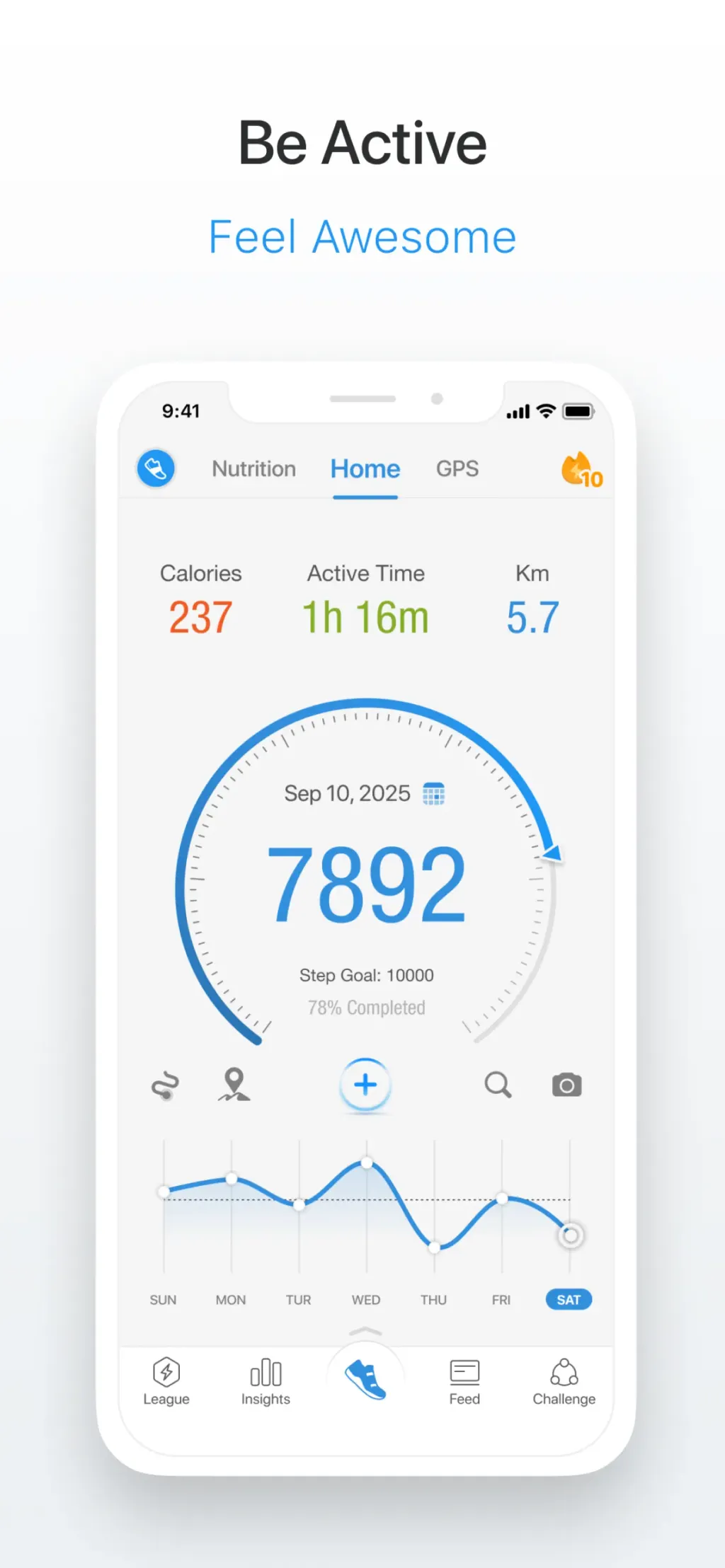 Pacer Pedometer Step Counter App Store screenshot 1