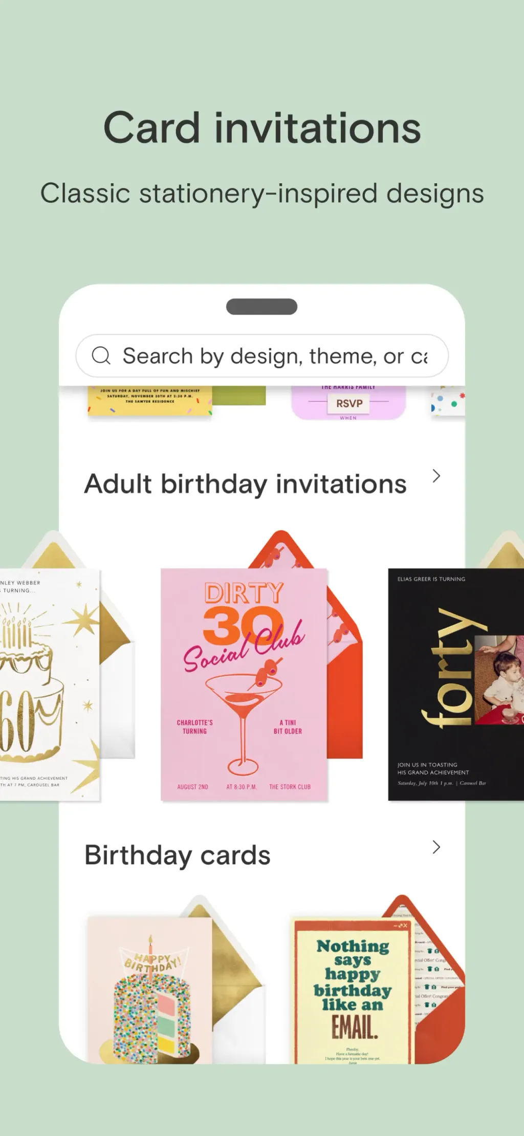 Paperless Post: Invitations App Store screenshot 1