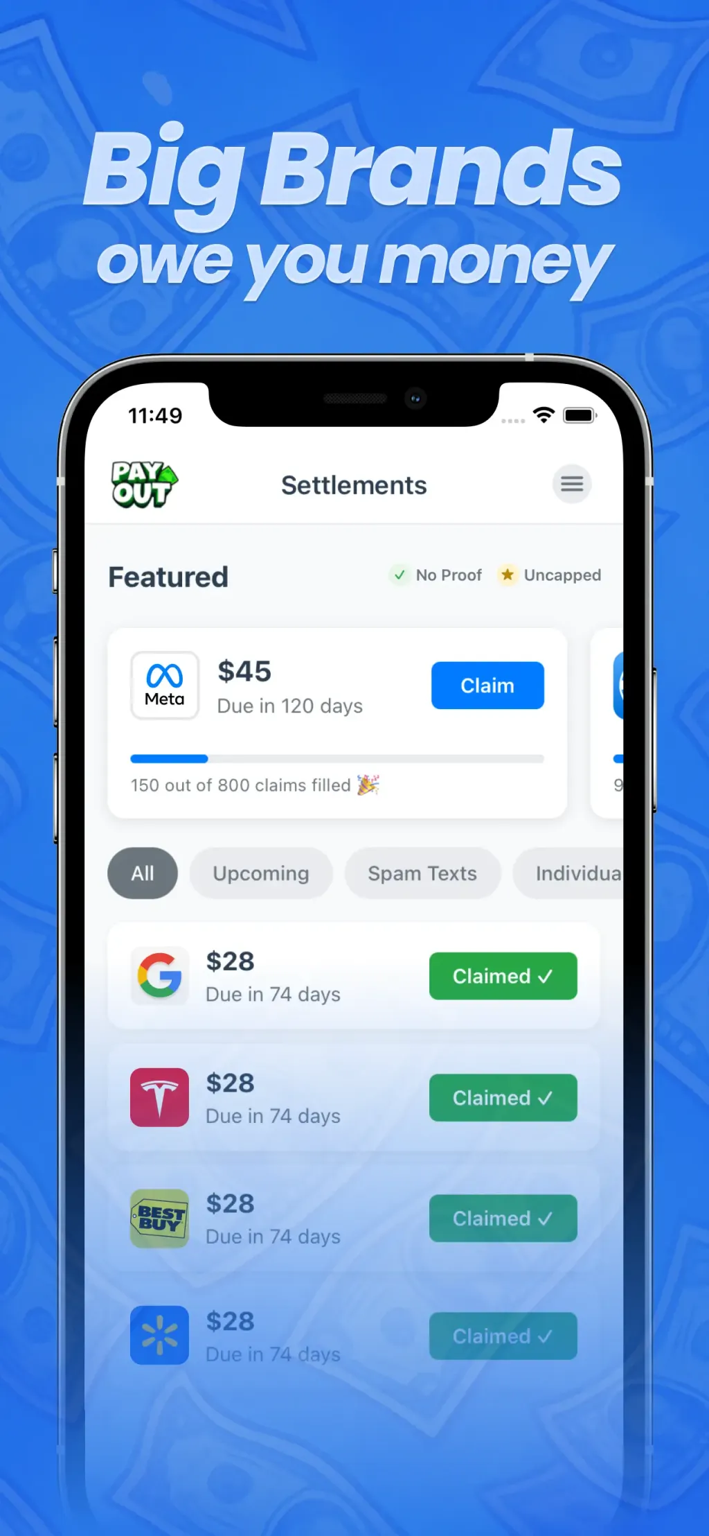 Payout: Claim Class Actions screenshot 1