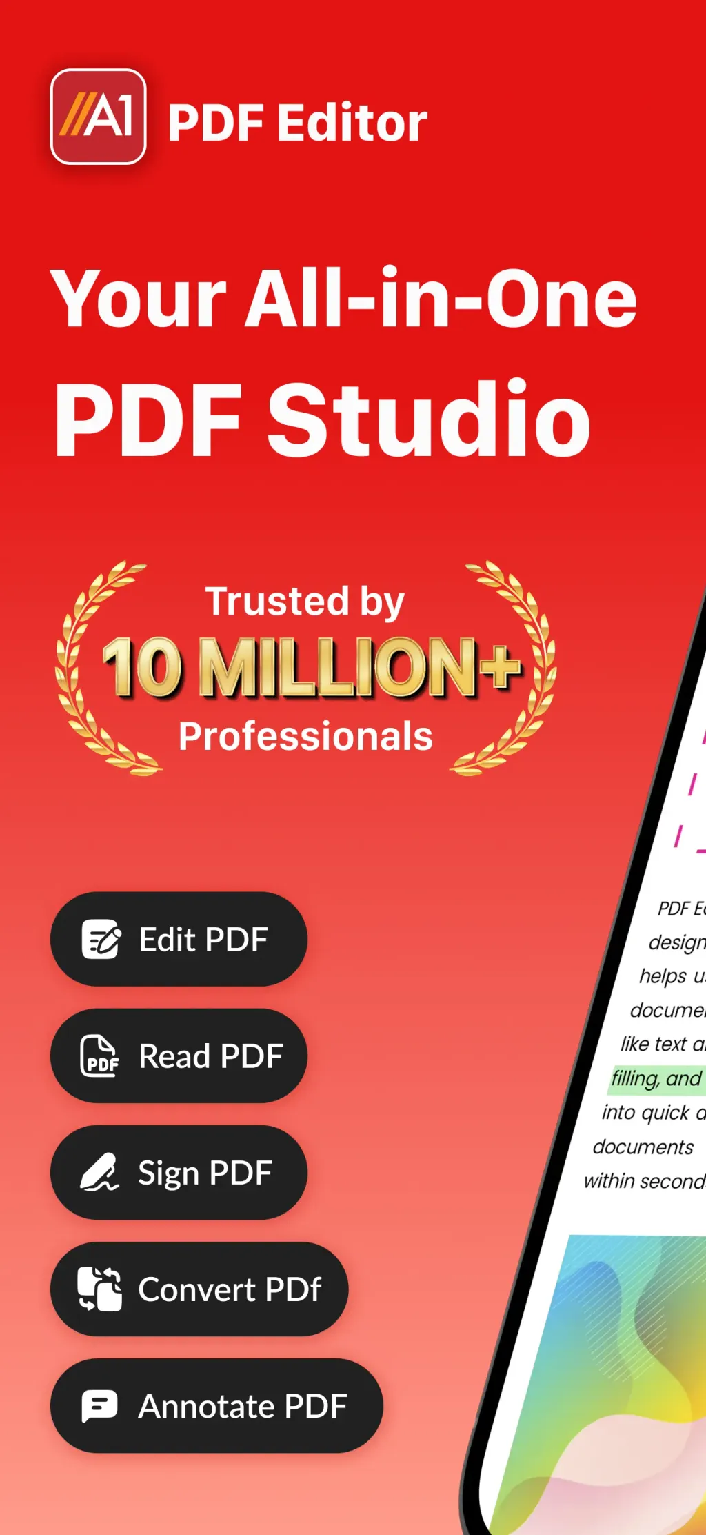 PDF Editor: Read, Scan & Sign App Store screenshot 1