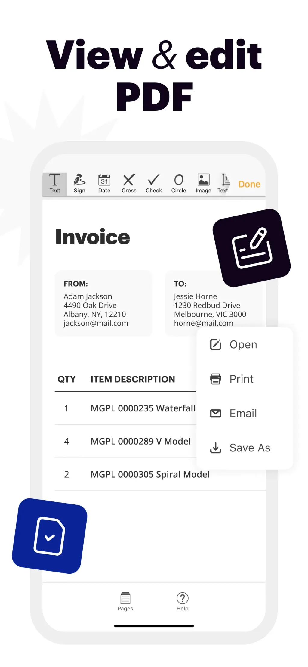 pdfFiller: edit PDF documents App Store screenshot 1