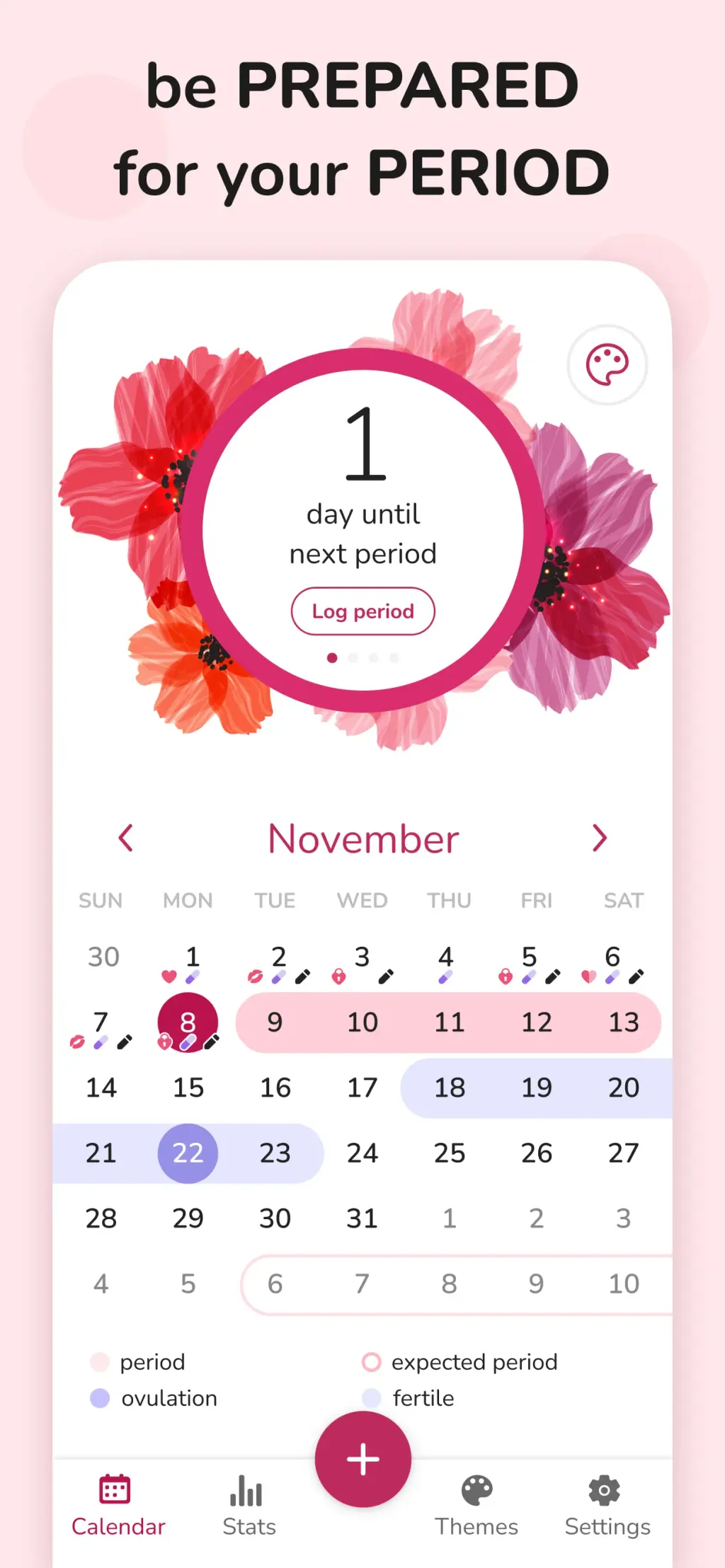 Period Tracker and Calendar App Store screenshot 3