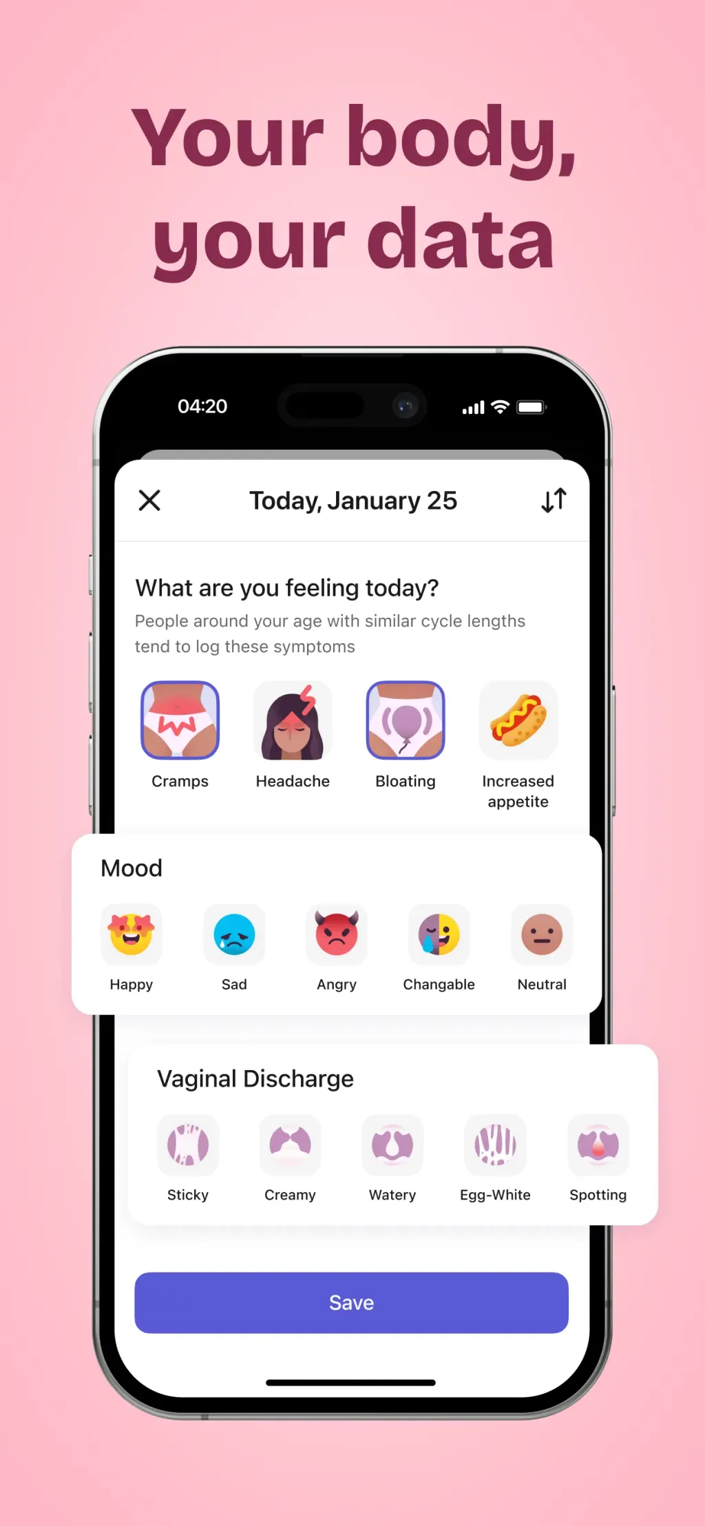 Clover －Period Tracker, Cycle App Store screenshot 4