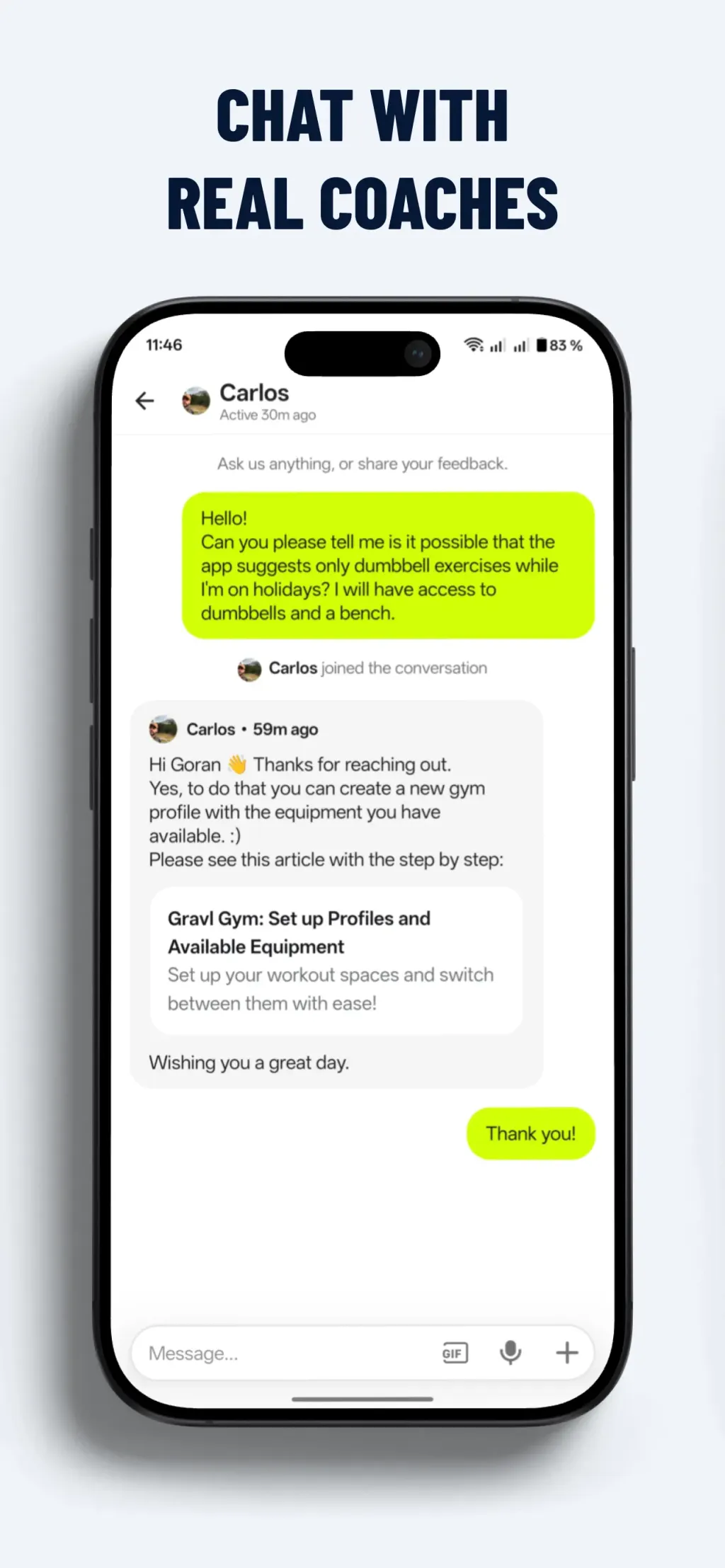 Personal Trainer: Gravl App Store screenshot 6