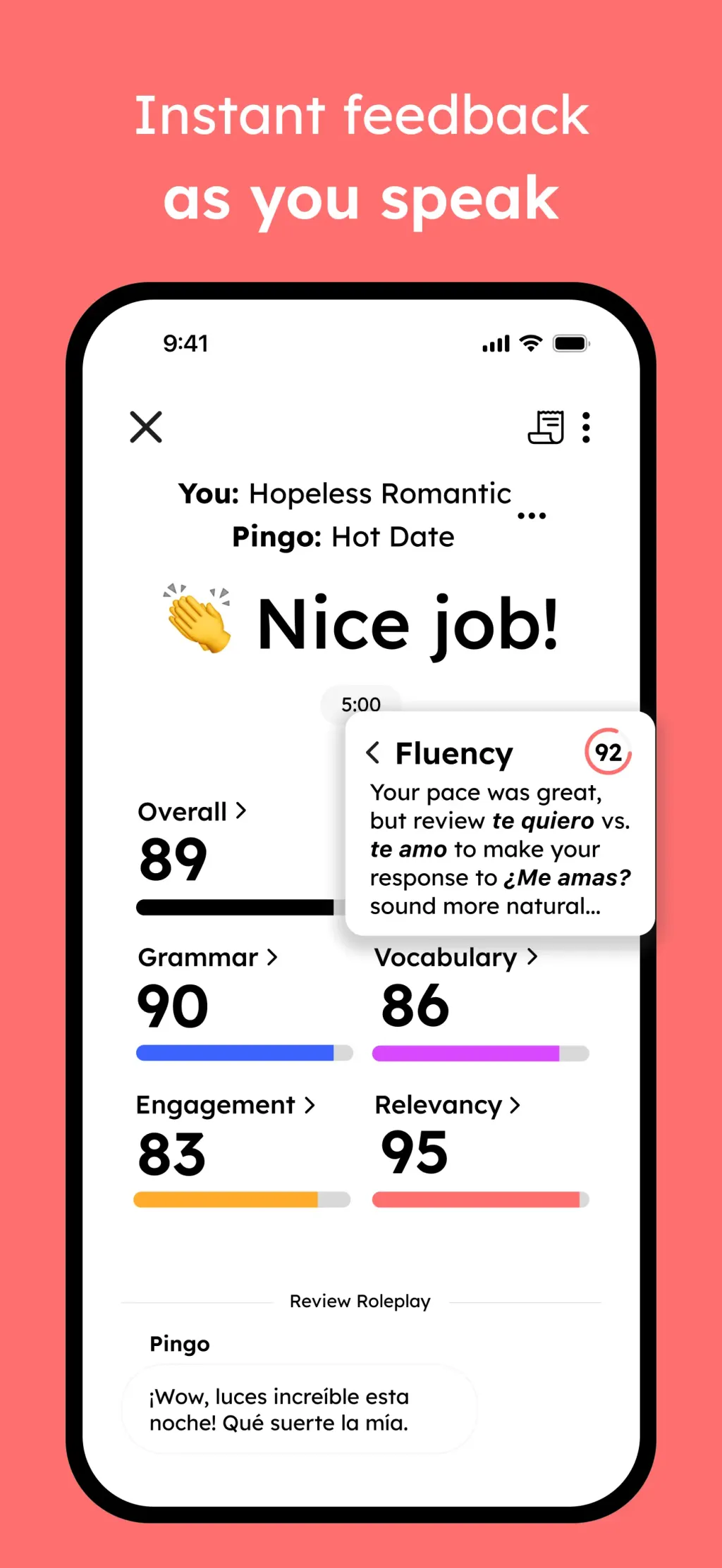 Language Learning: Pingo AI App Store screenshot 4
