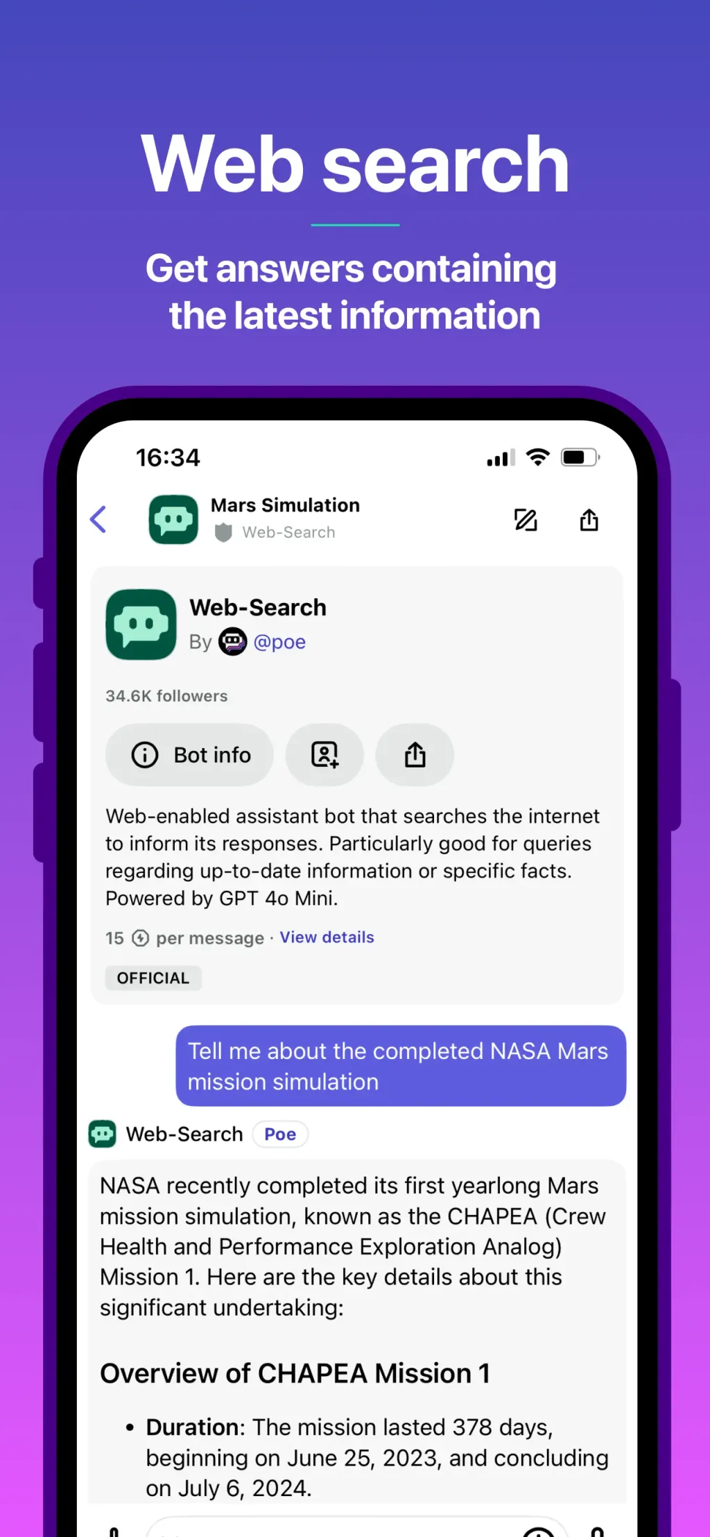 Poe – Fast AI Chat App Store screenshot 4