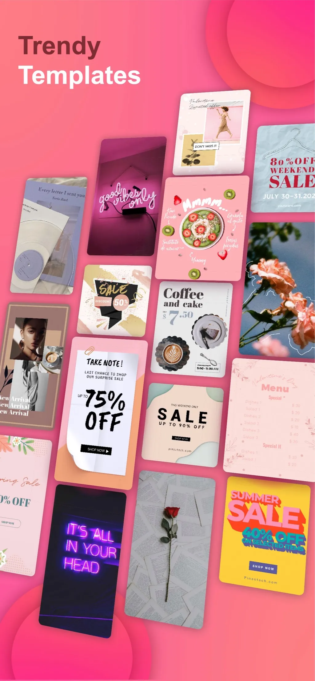 Poster & Flyer Maker by Pinso App Store screenshot 1