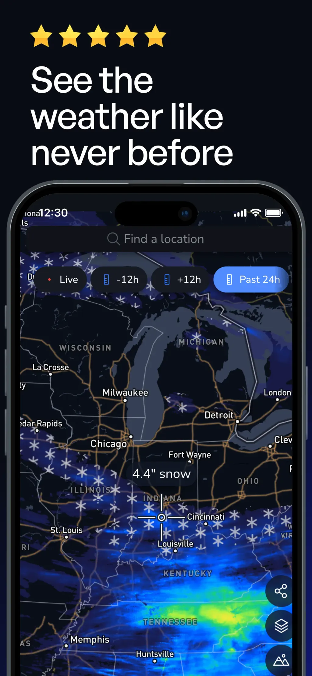 Precip - Rain Totals & Weather App Store screenshot 1
