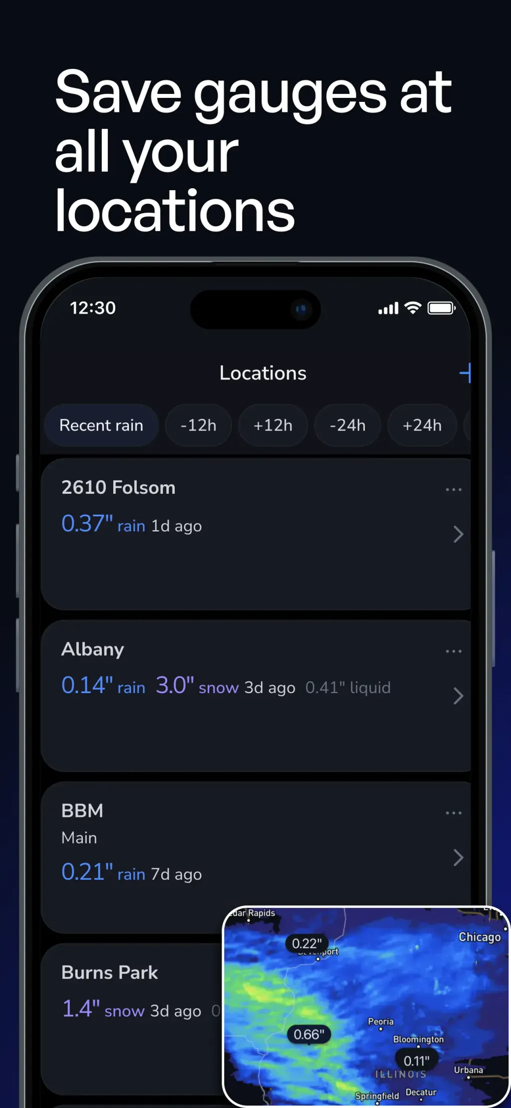 Precip - Rain Totals & Weather App Store screenshot 3