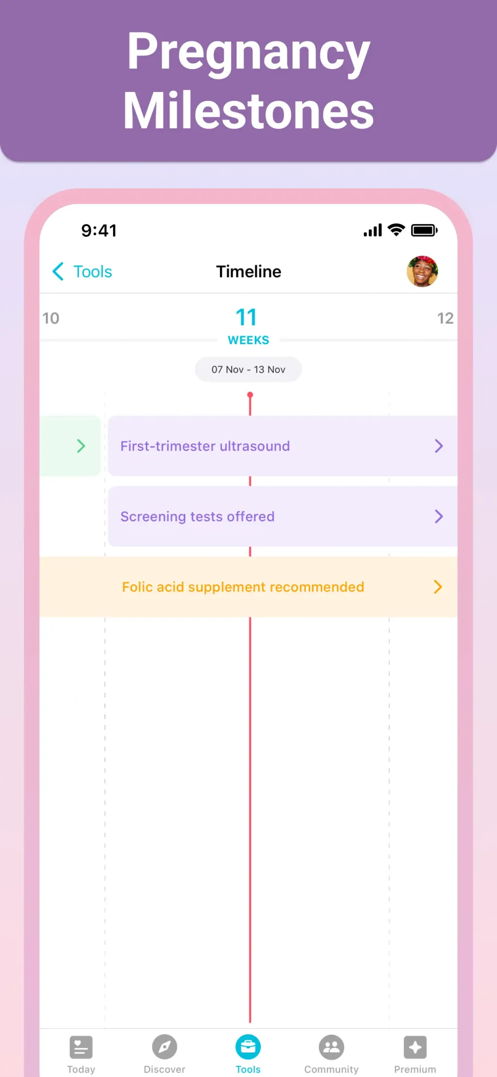 Pregnancy + | Tracker App App Store screenshot 4