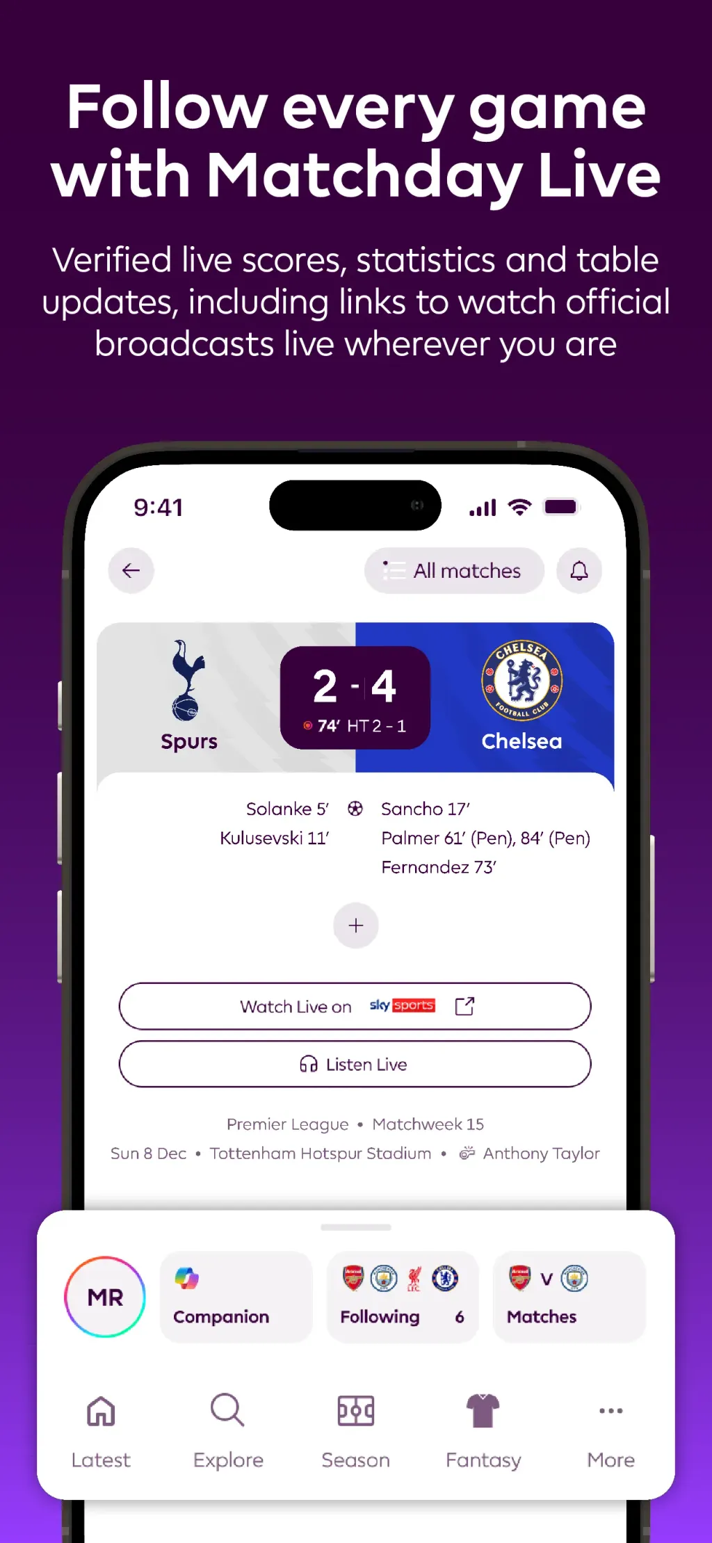 Premier League - Scores, News App Store screenshot 2